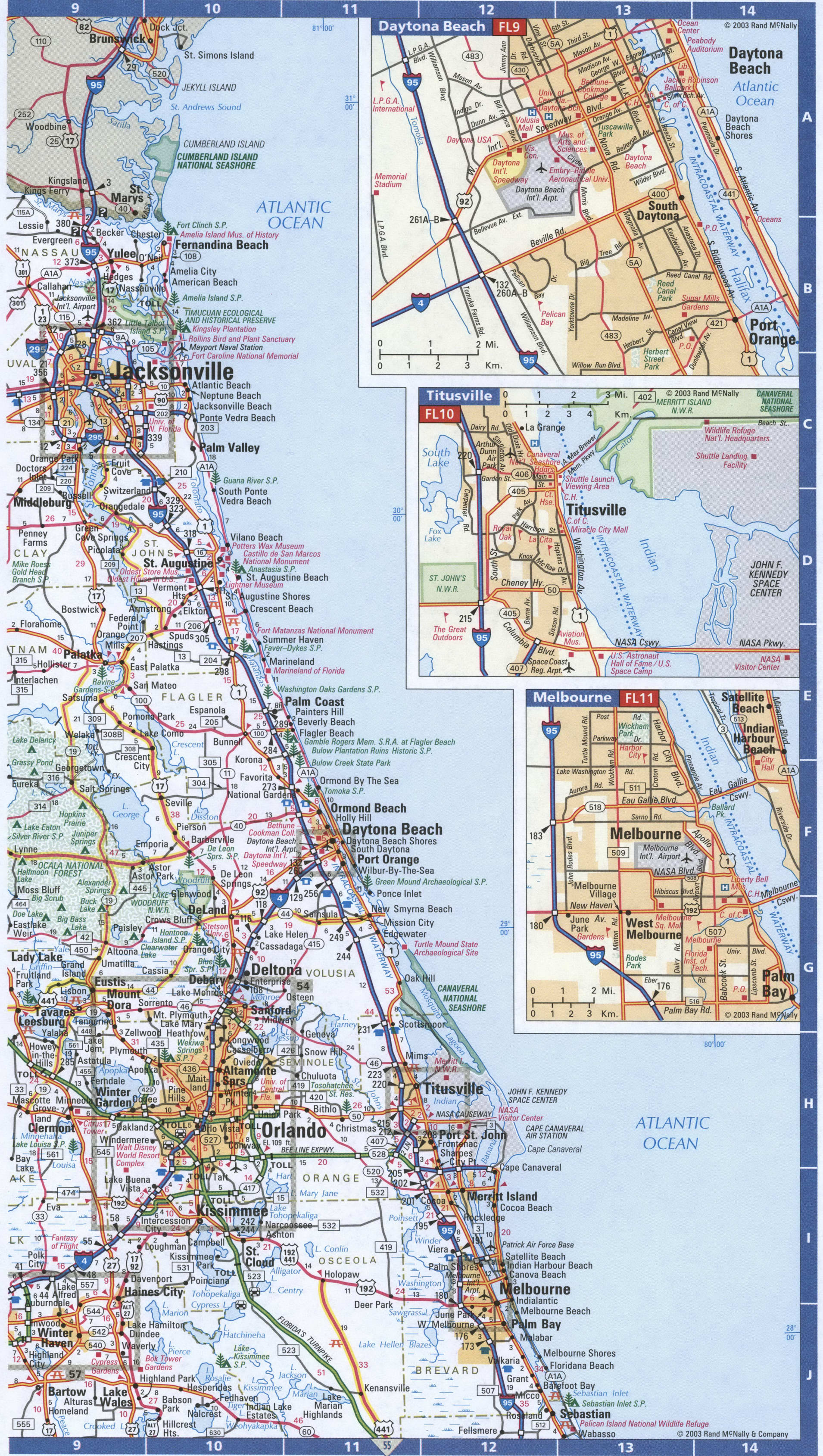 NorthEast Florida map