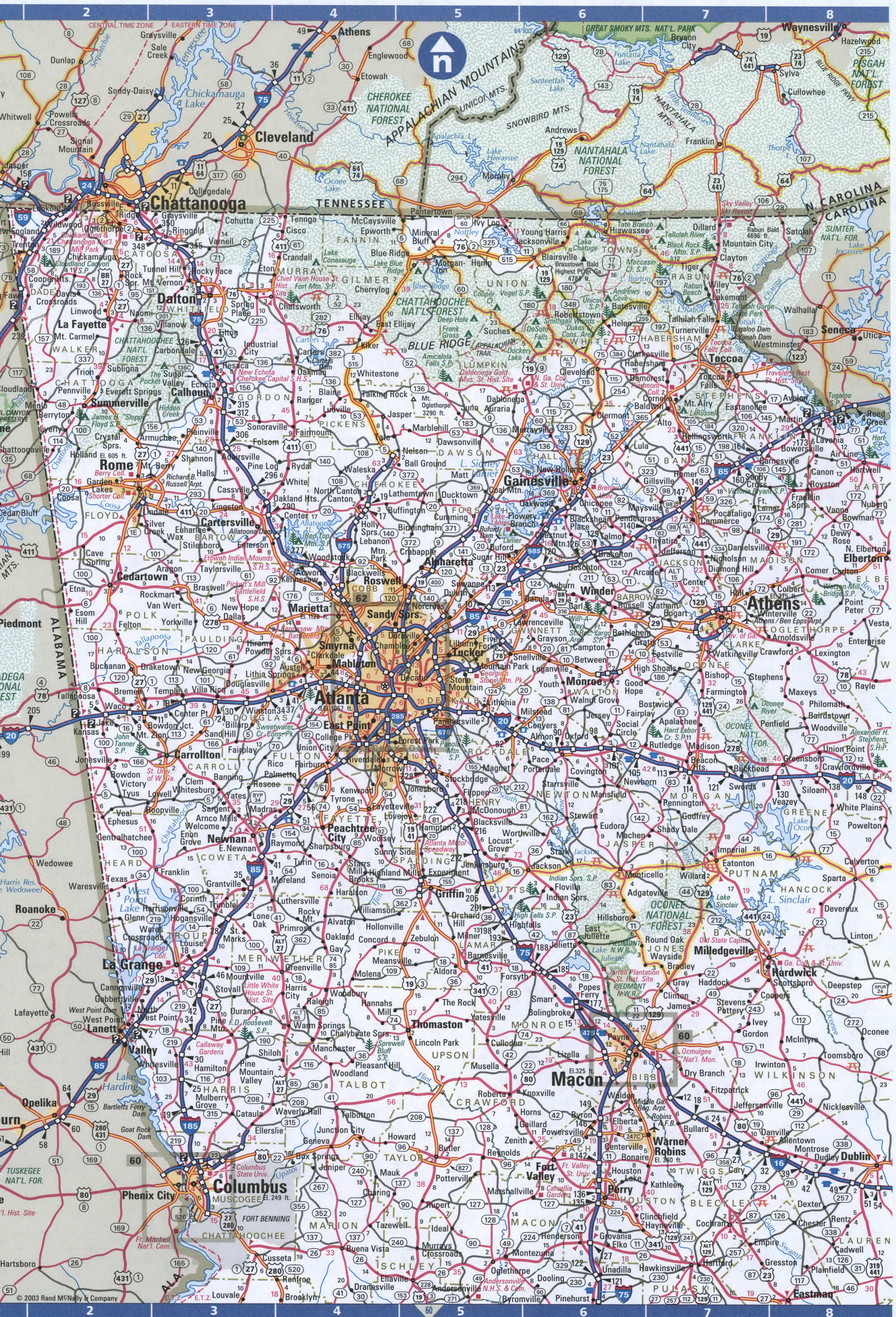 NorthWest Georgia map