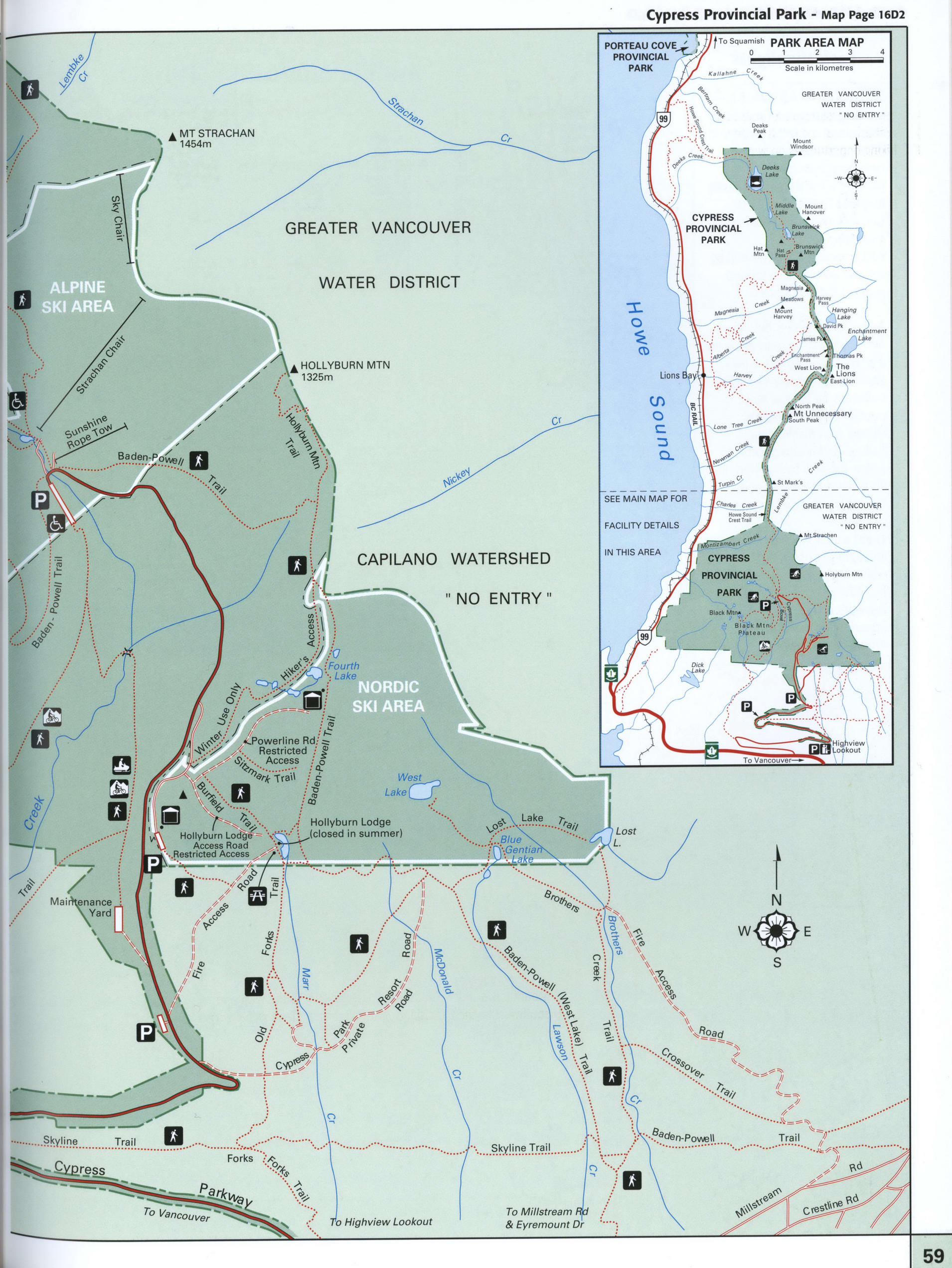 Map of Cypress Provincial Park