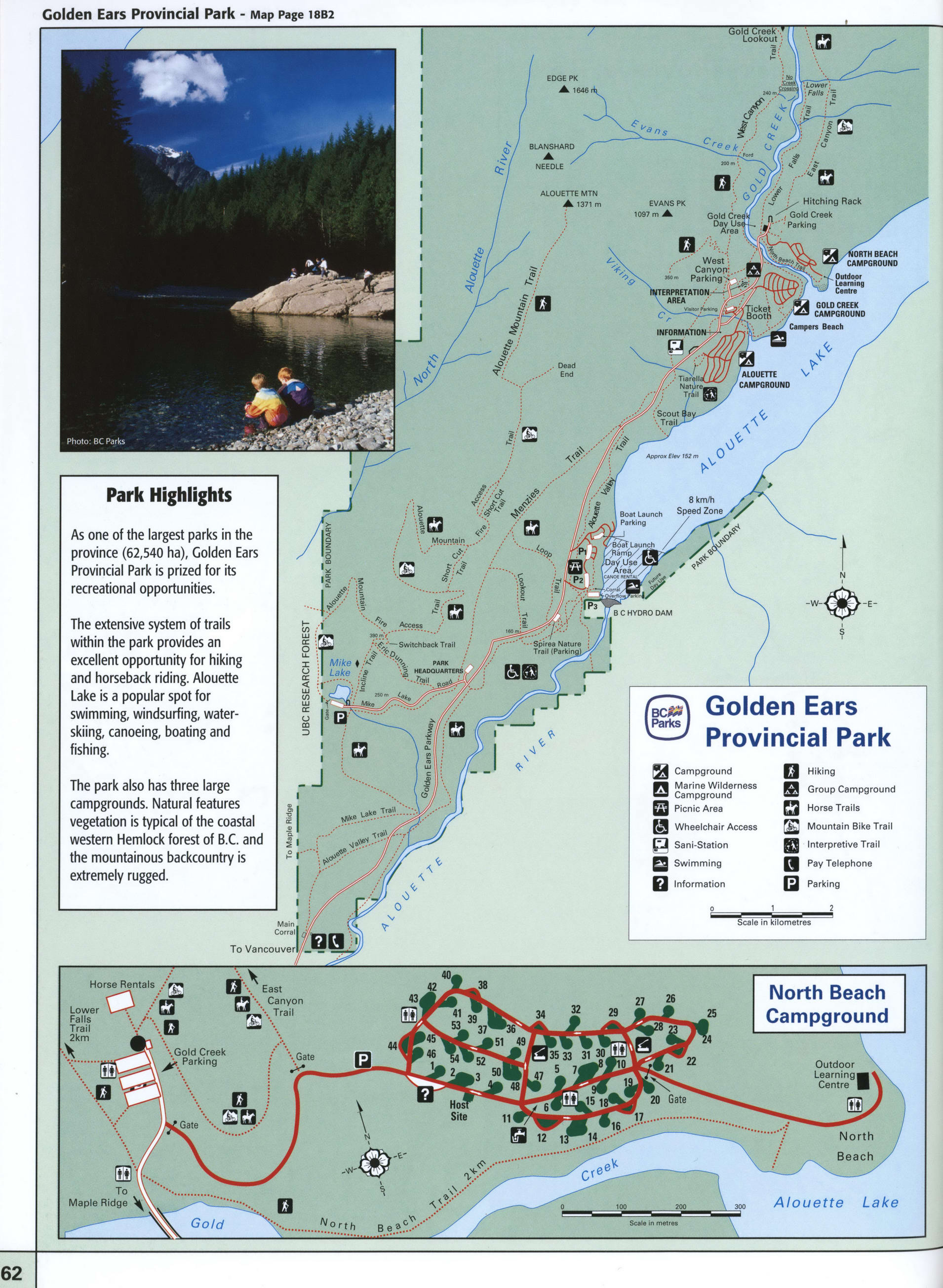 map Golden Ears Provincial Park