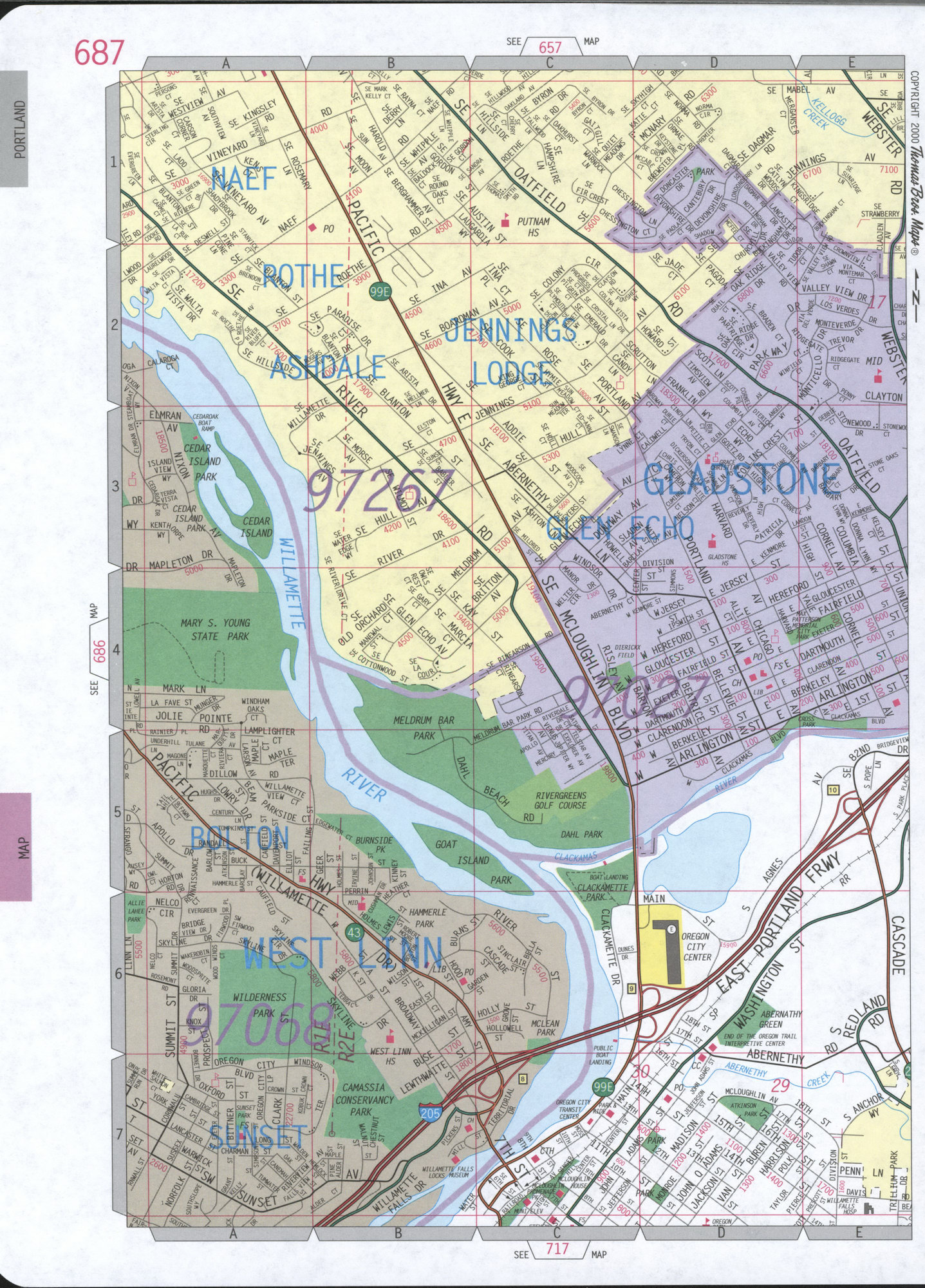 Gladstone map detailed