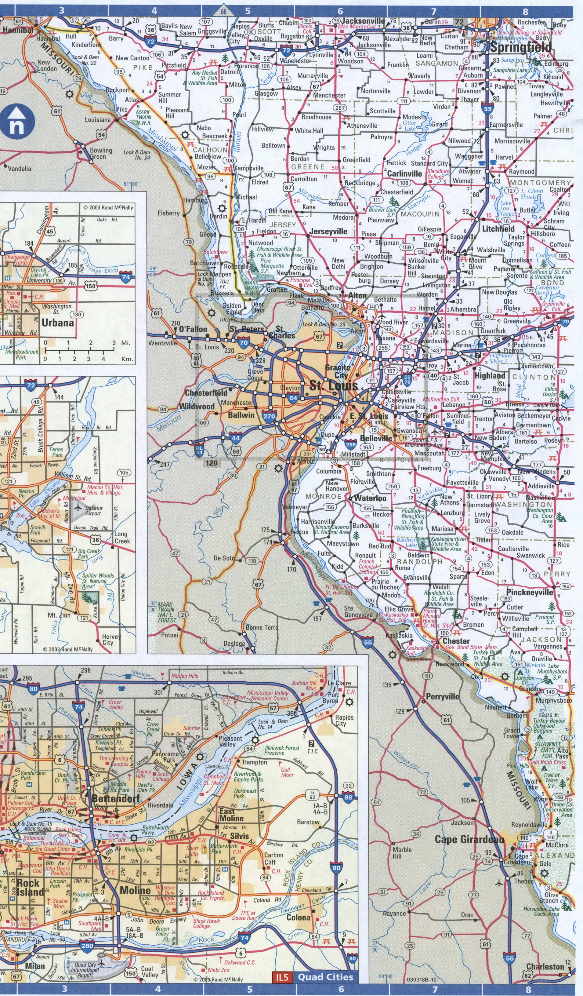 Southwest Illinois map