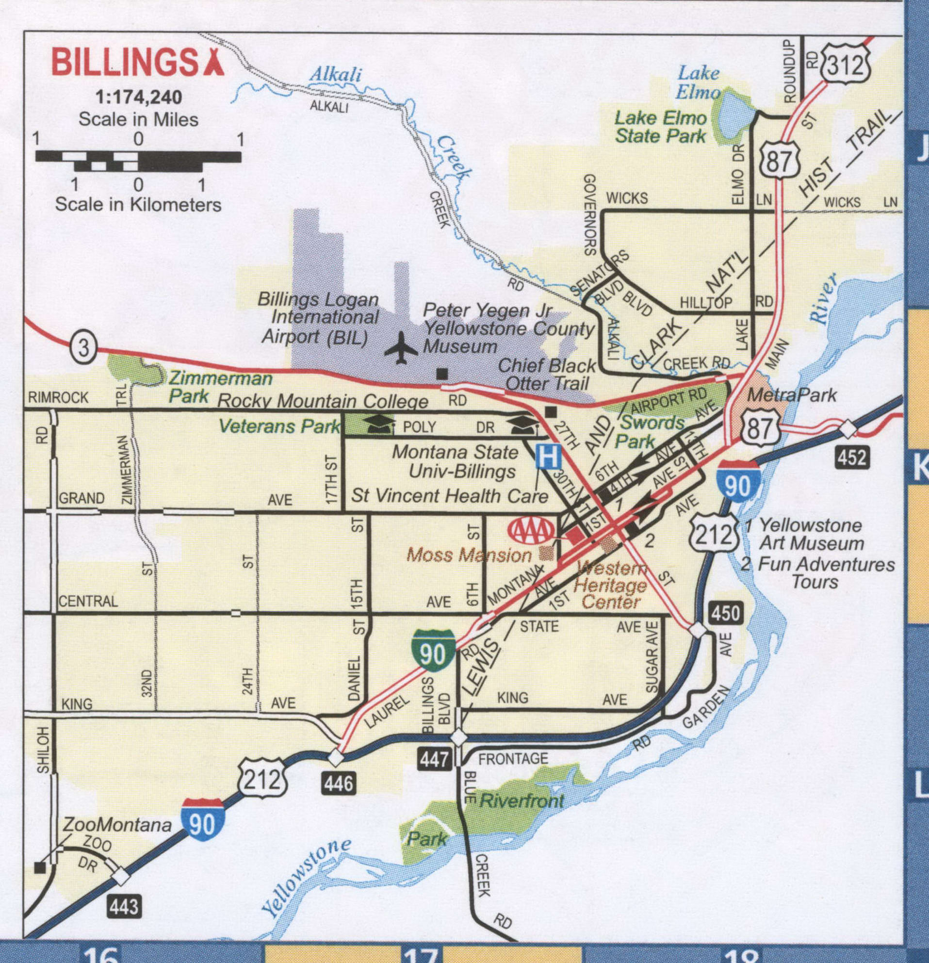 Billings MT road map