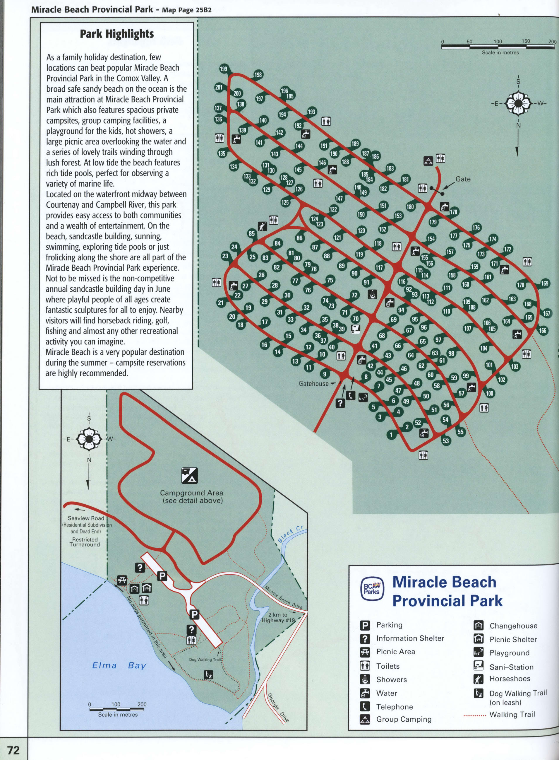 map of Miracle Beach Provincial Park