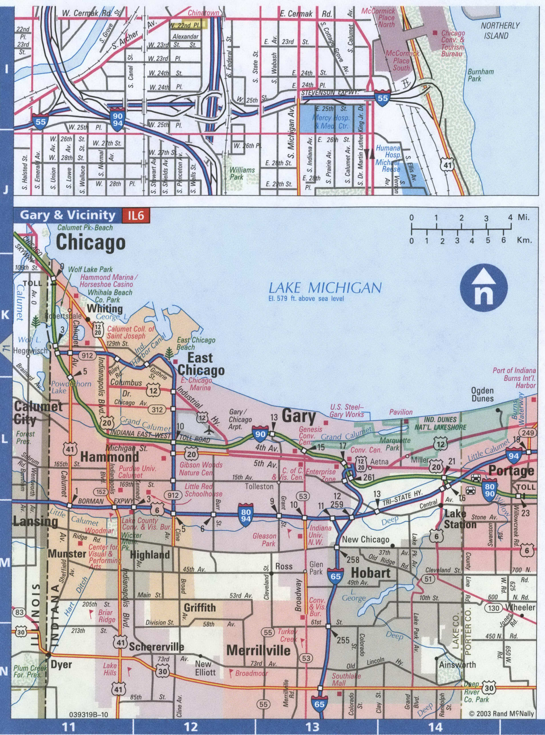 Central Chicago map