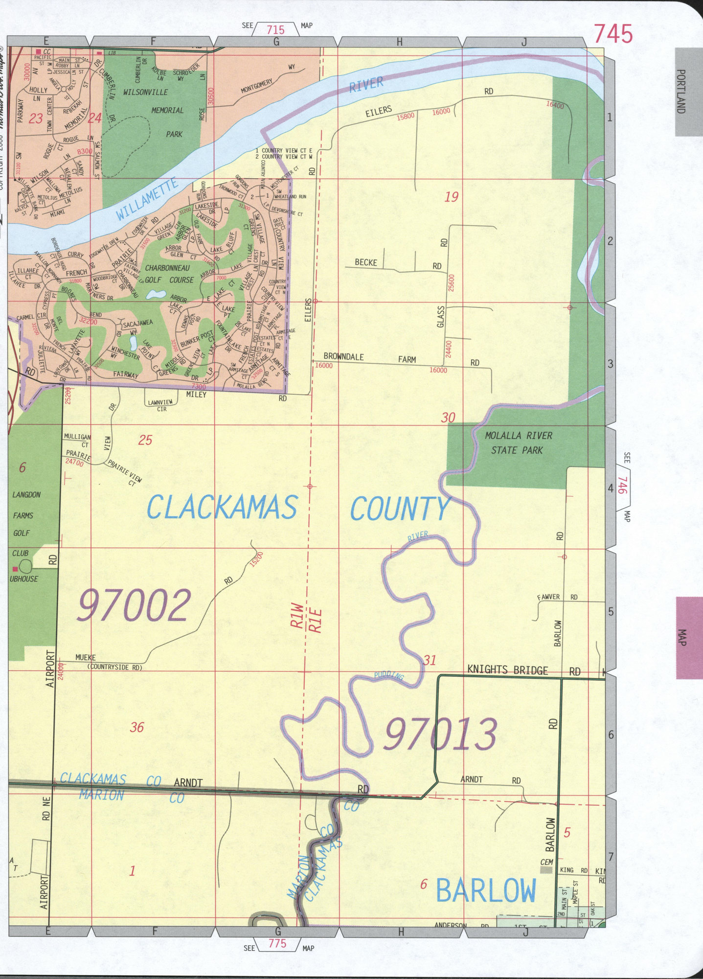 Wilsonville city map detailed