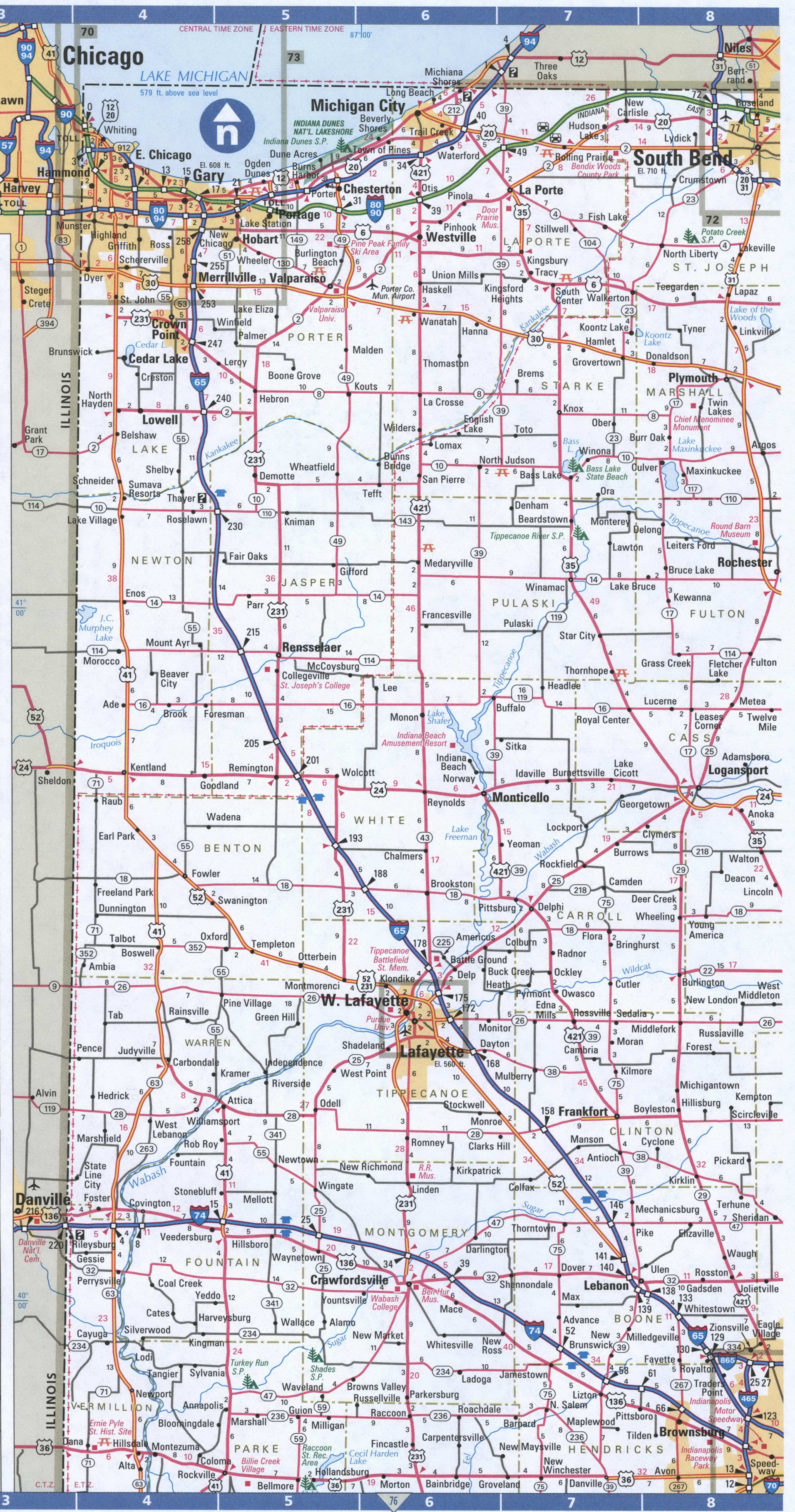 NorthWest Indiana map