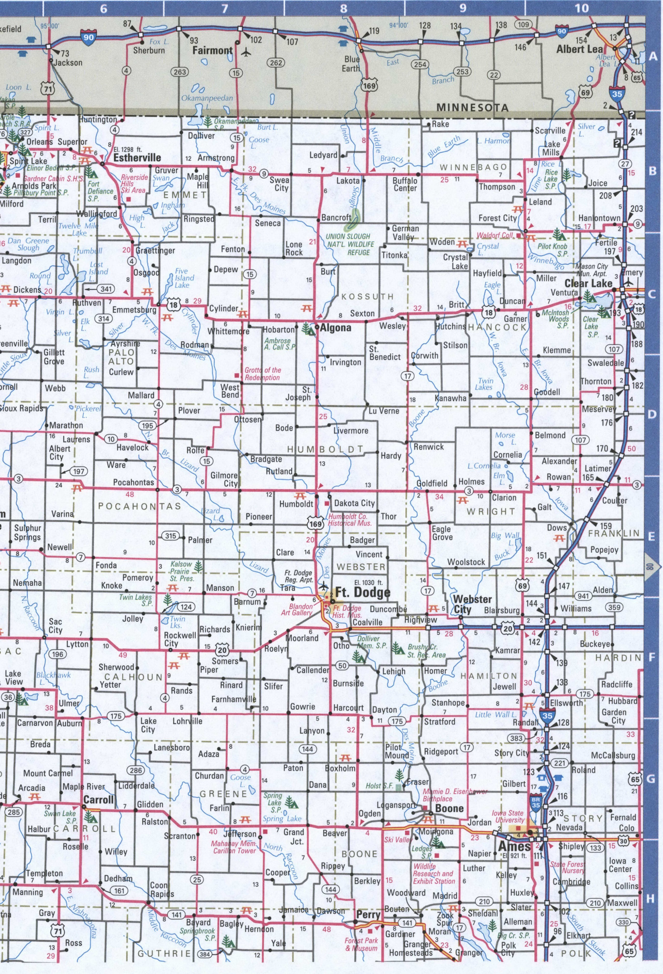 NorthEast Iowa map