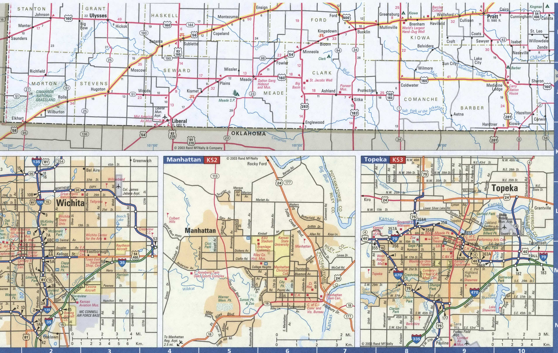 SouthWest Kansas map