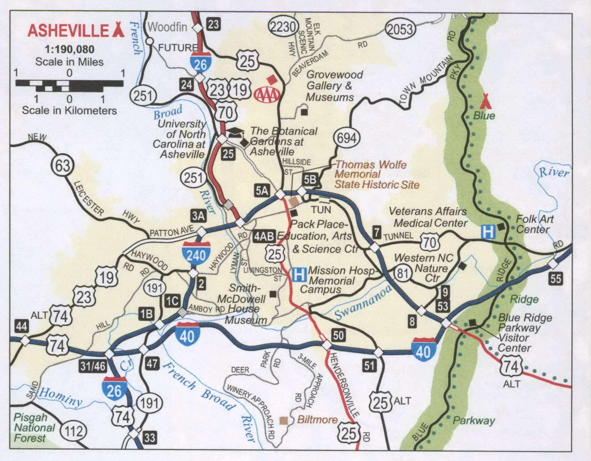 Asheville road map