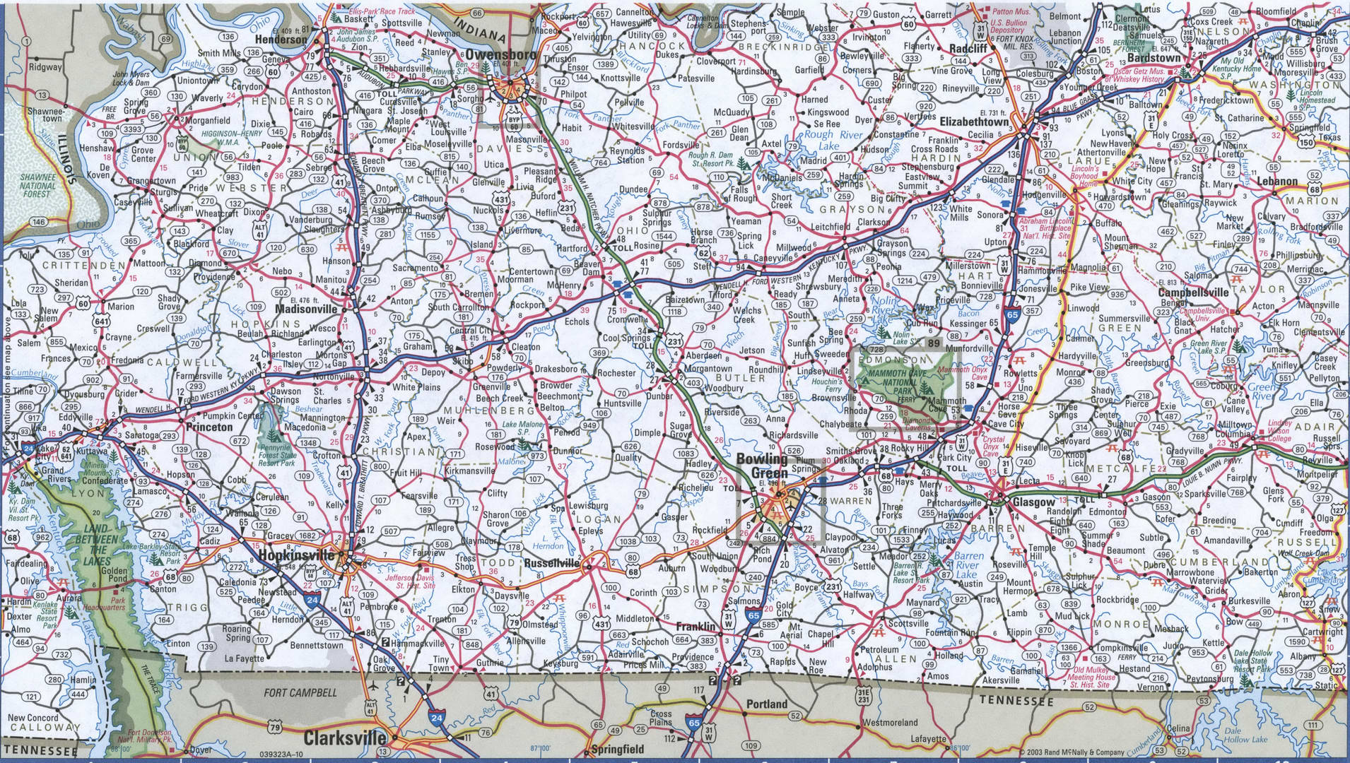 South Kentucky map
