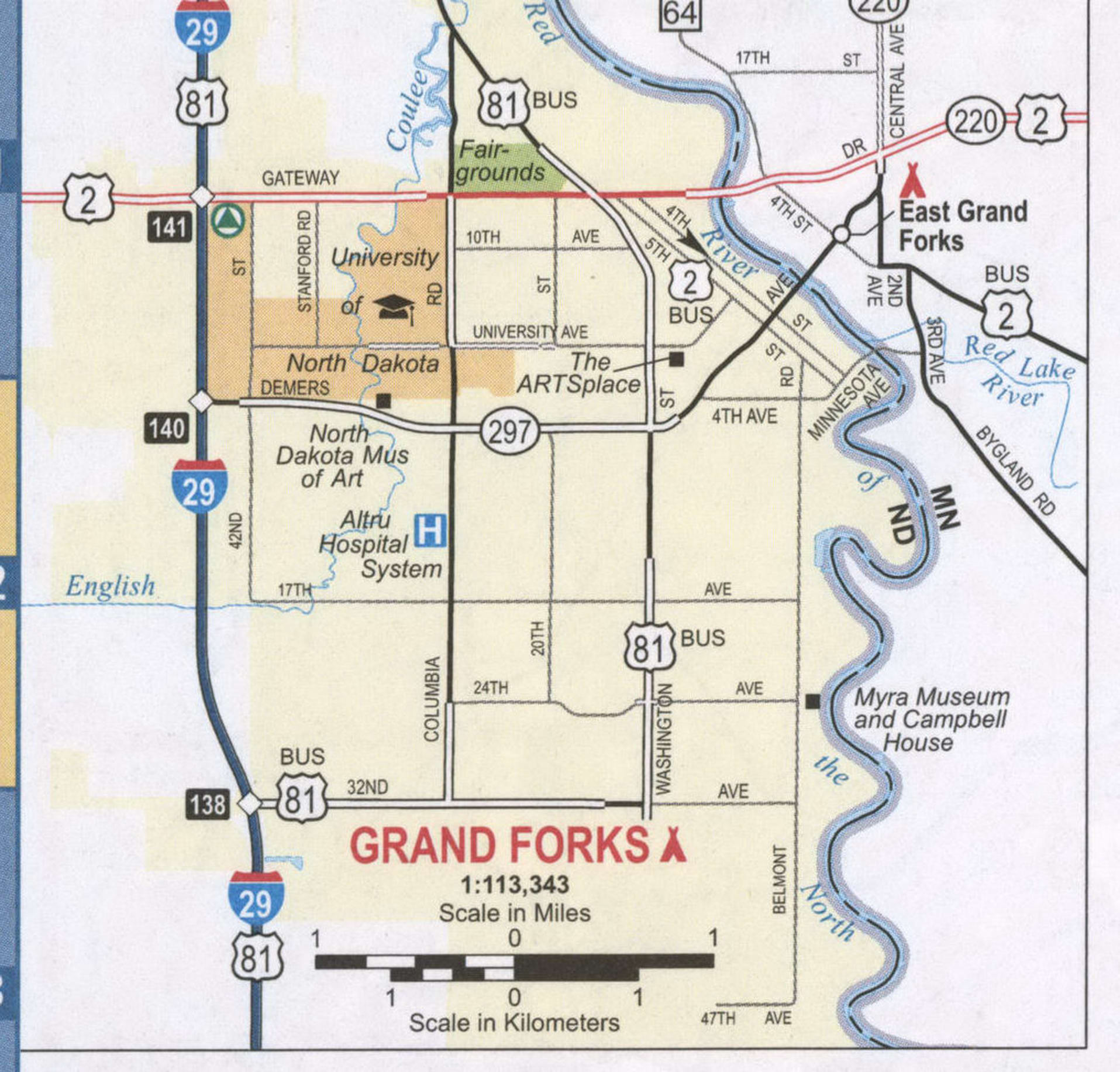 Grand Forks road map