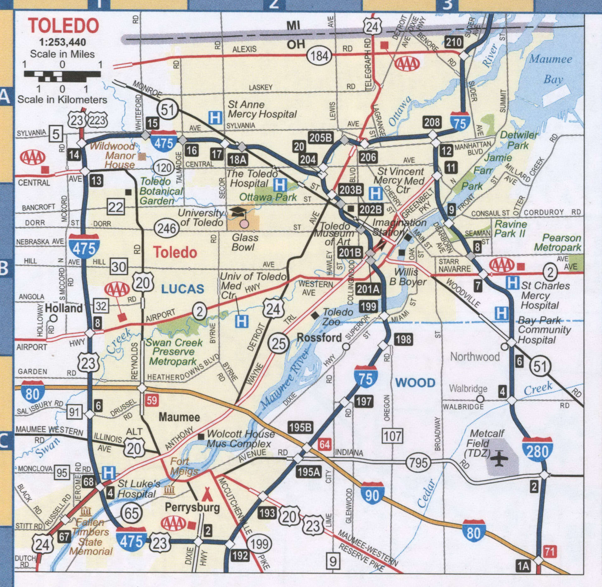 Toledo road map