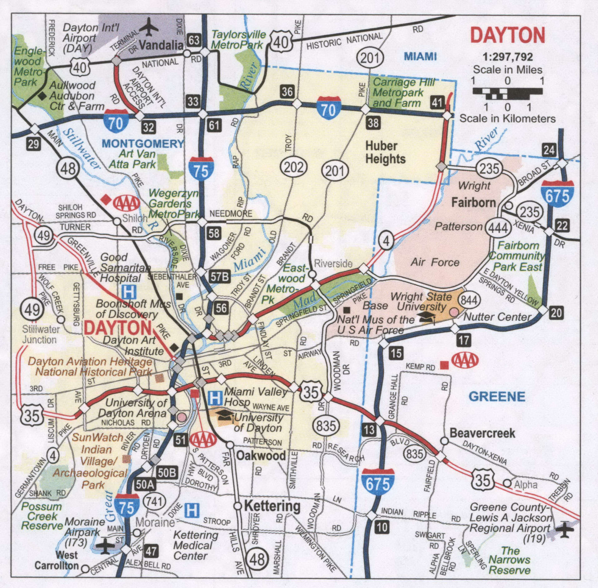 Dayton OH road map