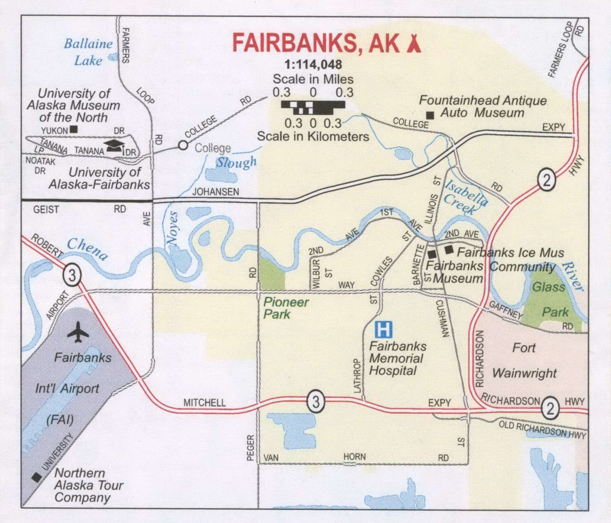 Fairbanks AK road map