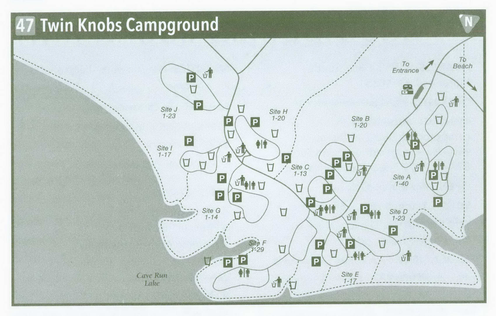 Twin Knobs Campground In Kentucky On Map Ky How To Get Information Us 3524