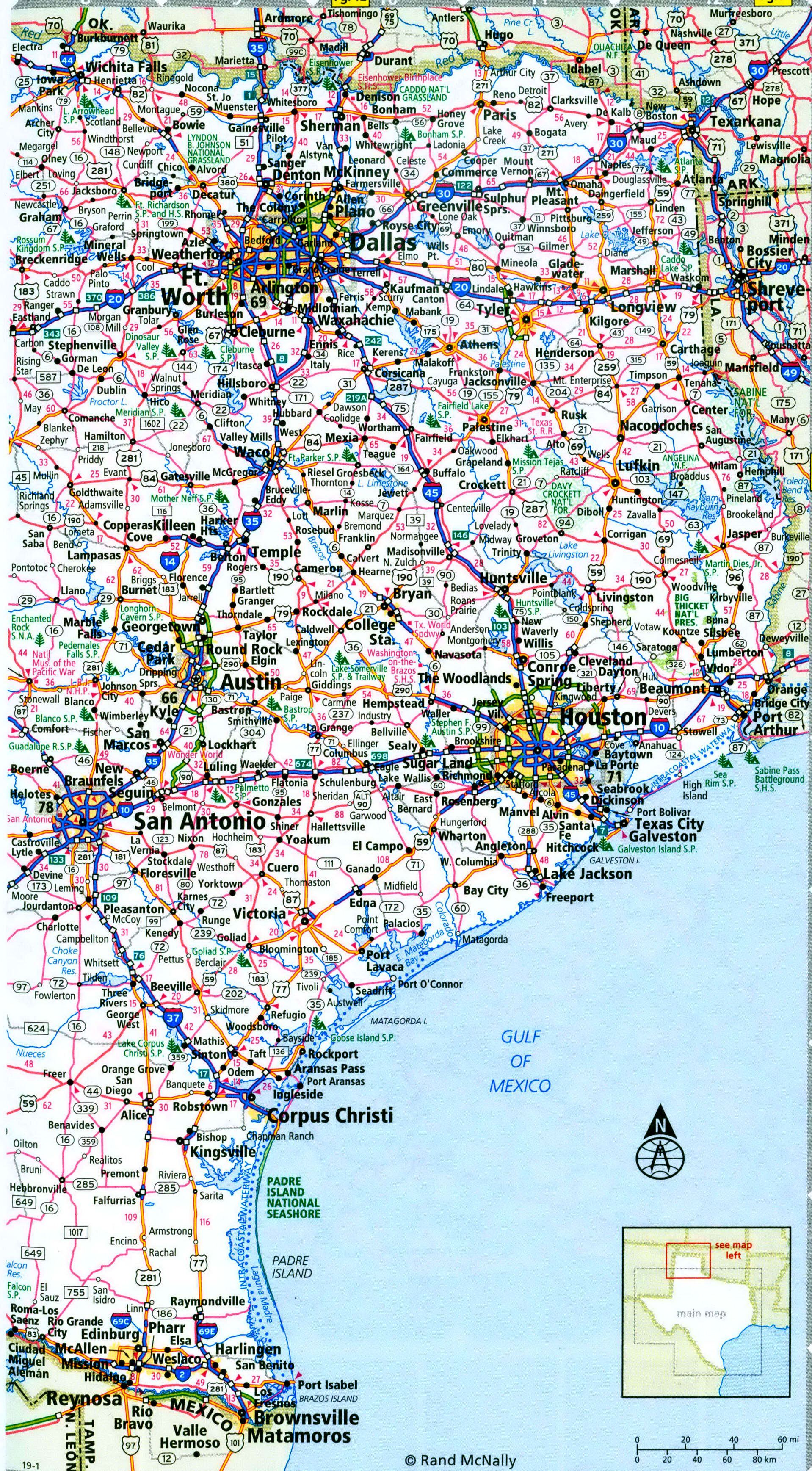 Texas interstate highways map free