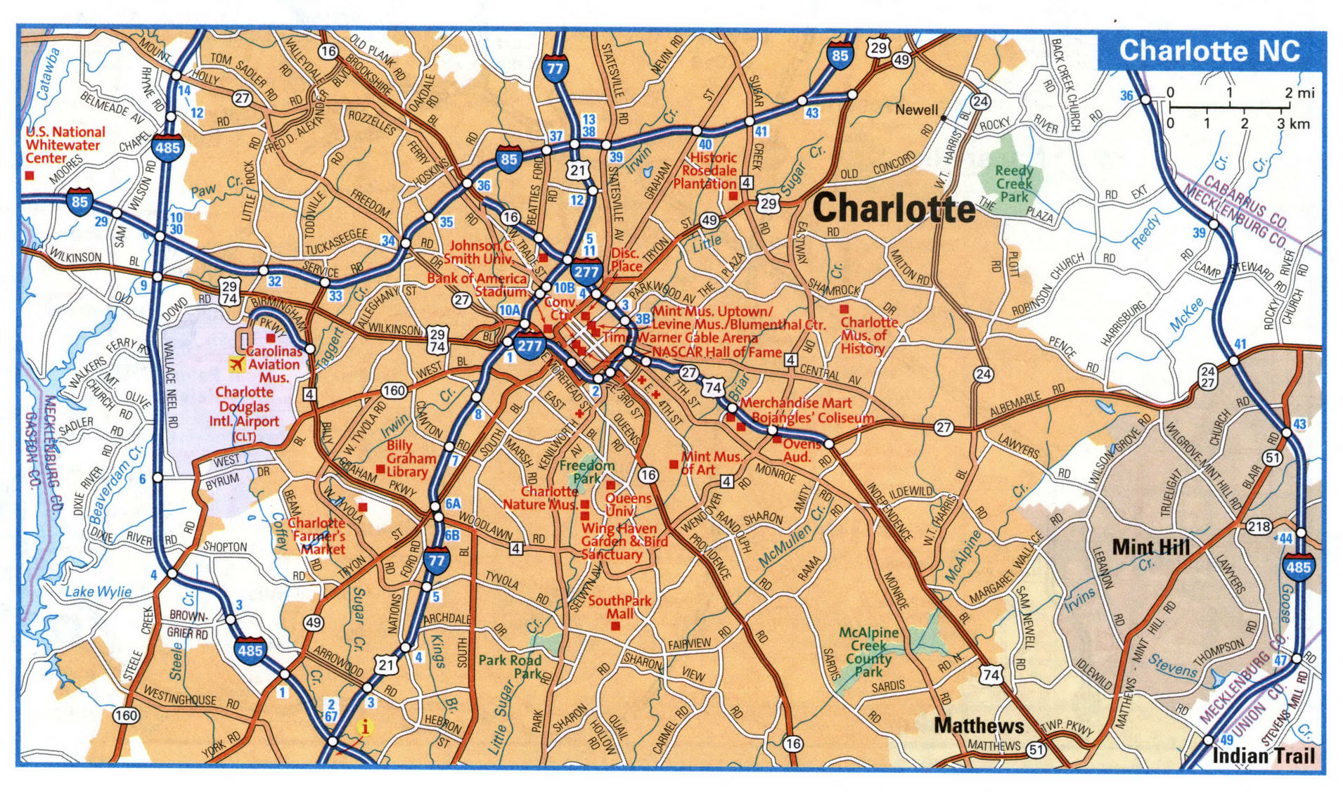 Charlotte Nc Roads Map Free Printable Map Highway Cha - vrogue.co