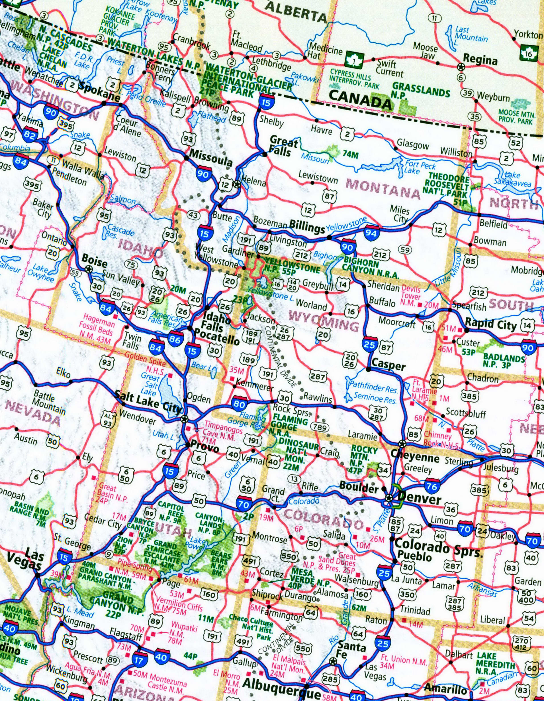 Rocky Mountain region map