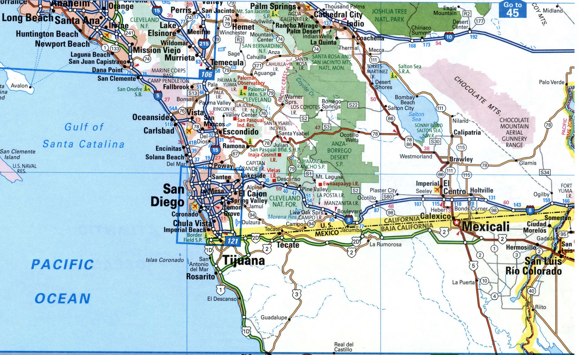 Map I-8 San-Diego