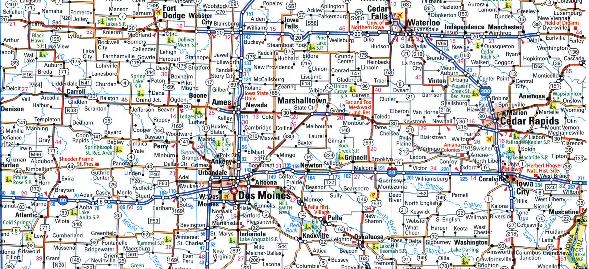 Us Map With Interstate 80