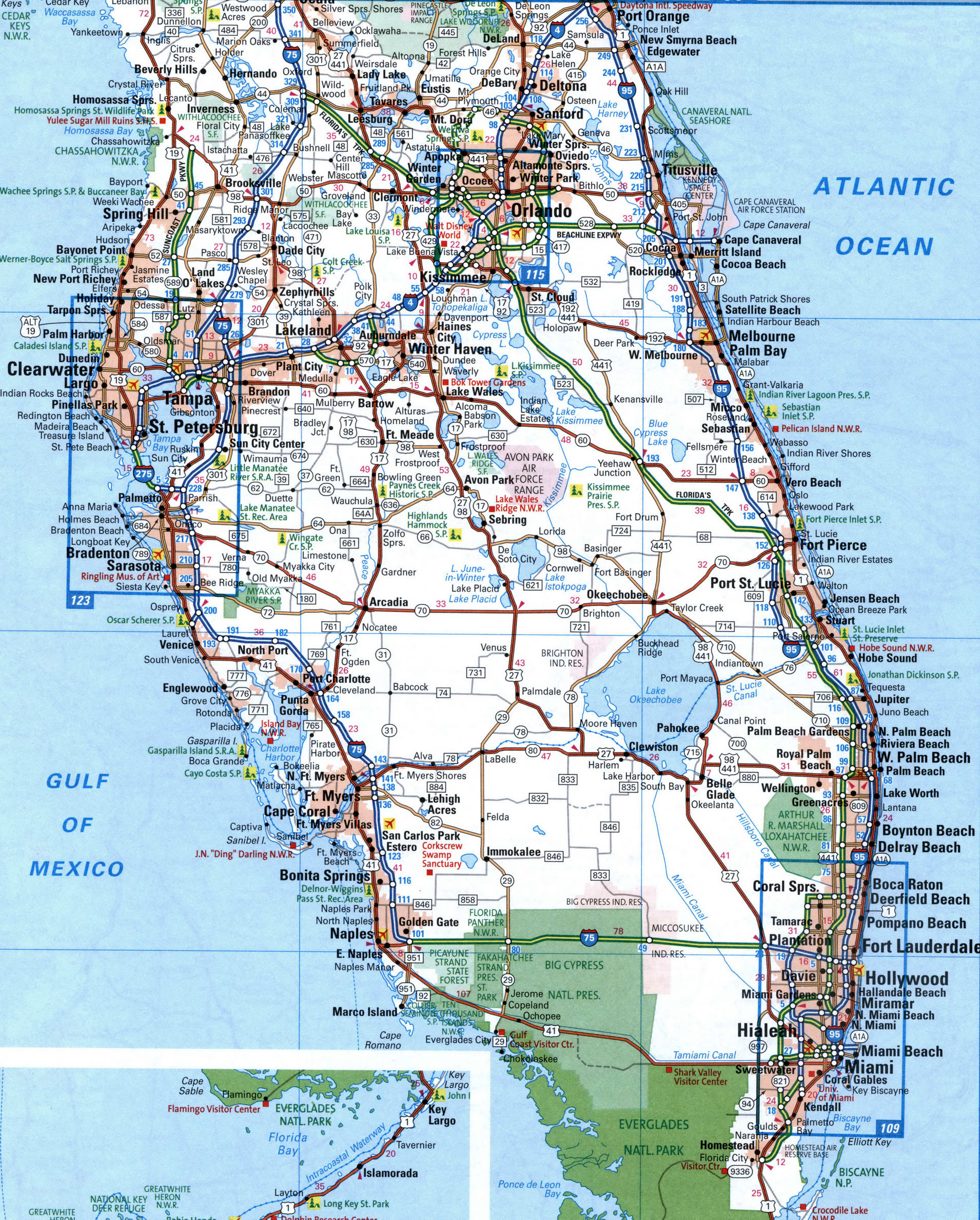 Map I 95 Interstate Highway Via Florida New York Maine Interchange