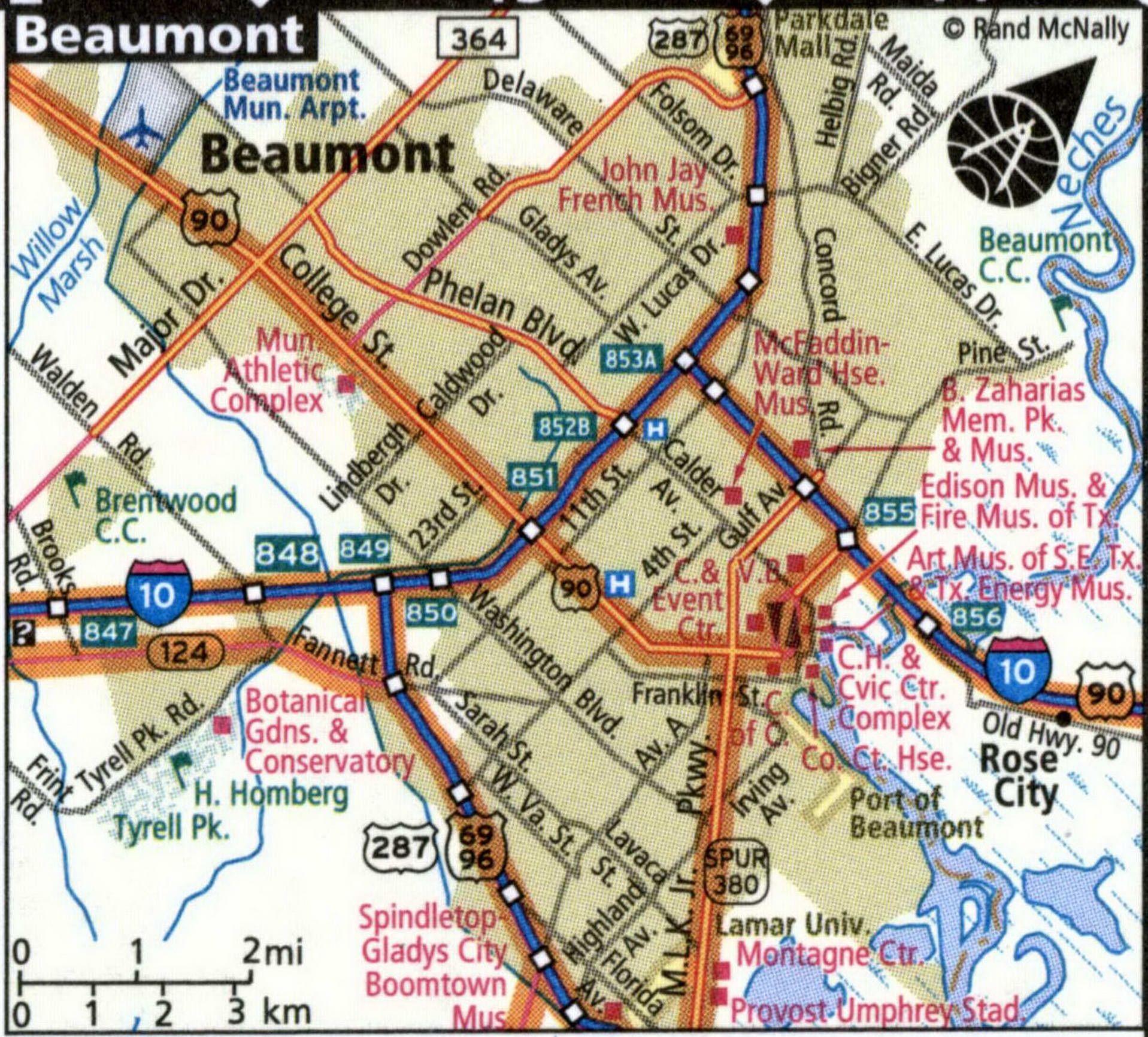 Beamont city map for truckers