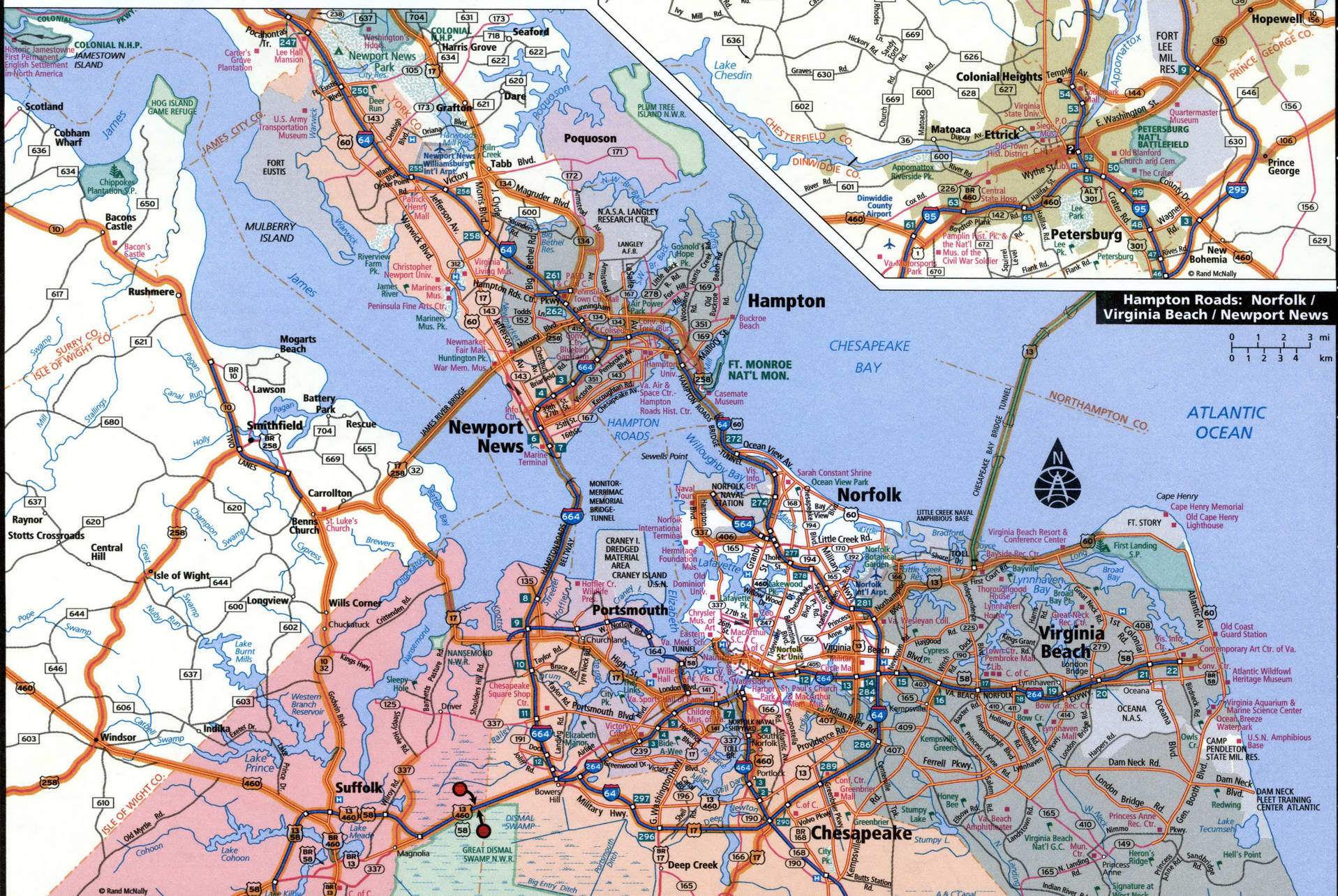 Norfolk city map for truckers