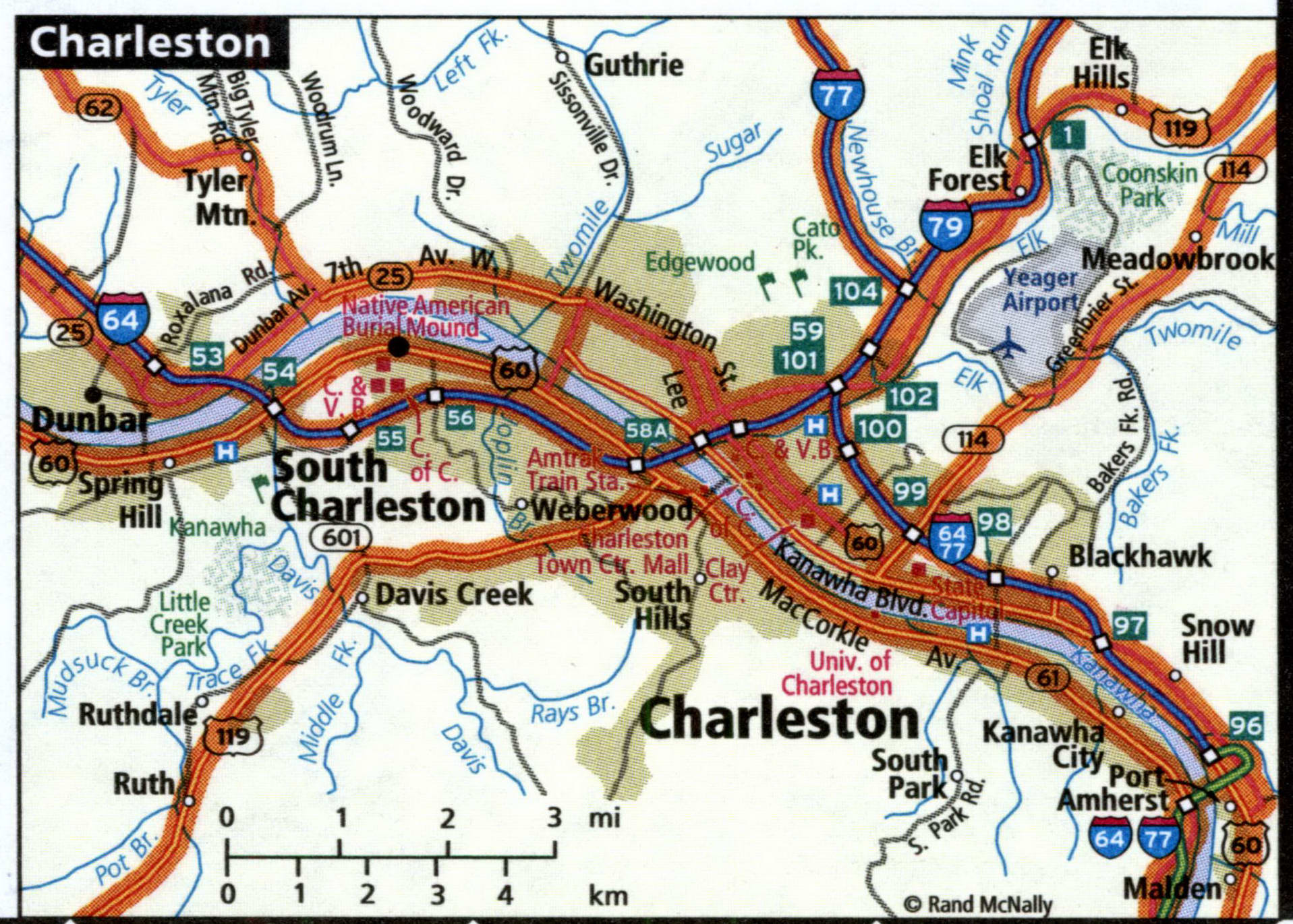 Charleston city map for truckers