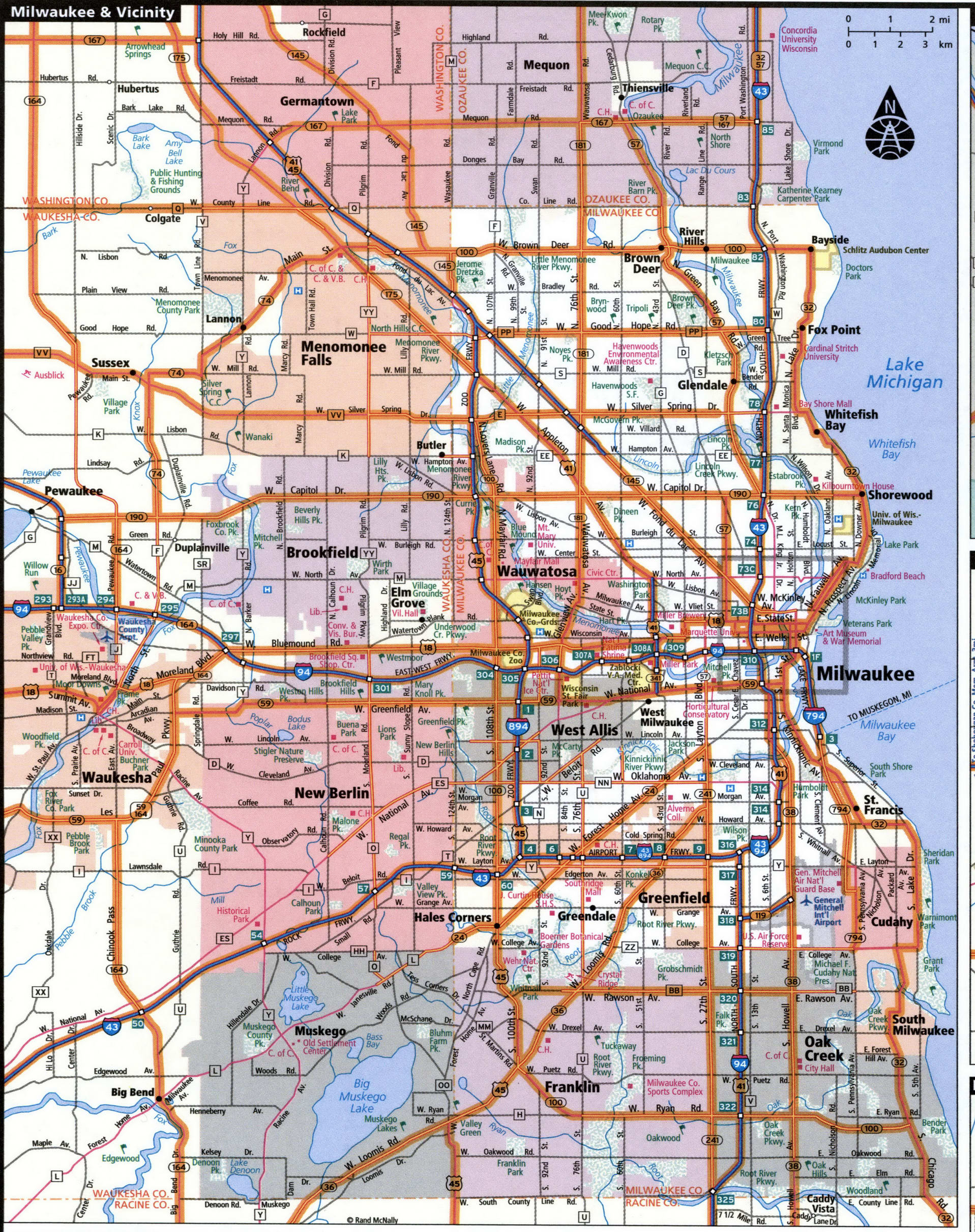 Milwaukee city map for truckers