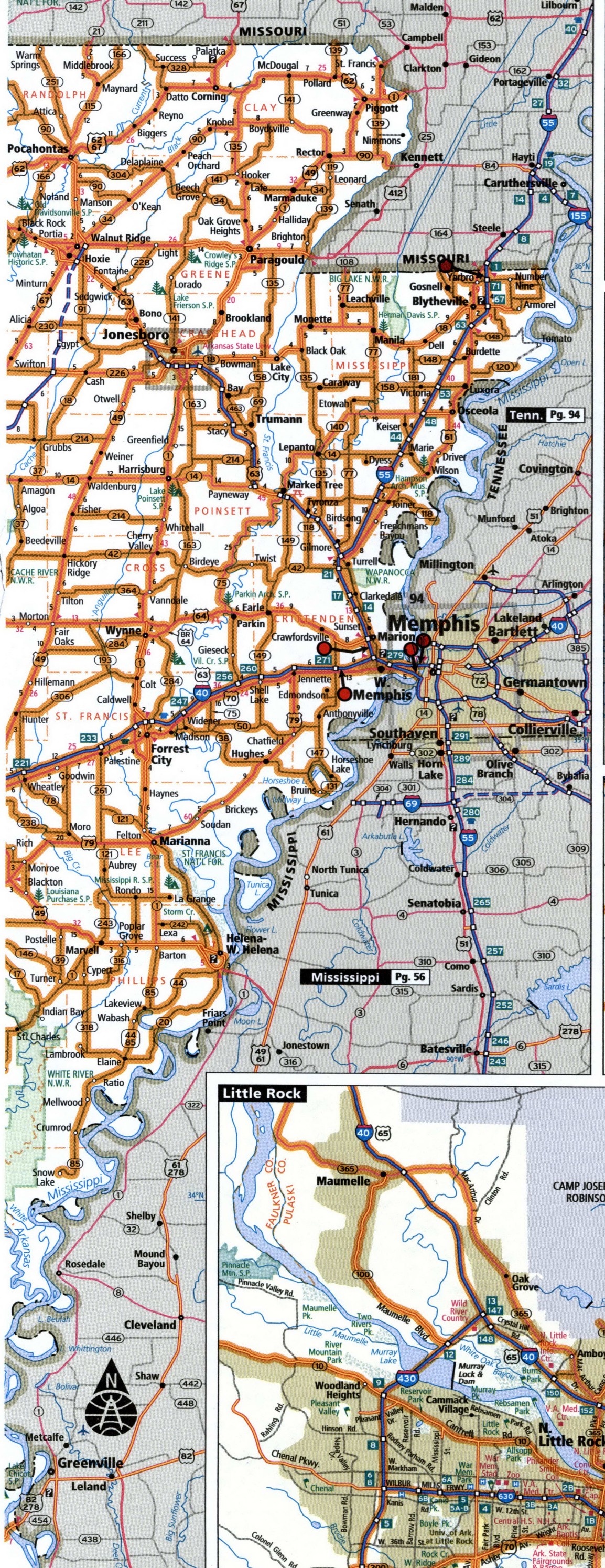 Arkansas map for truckers