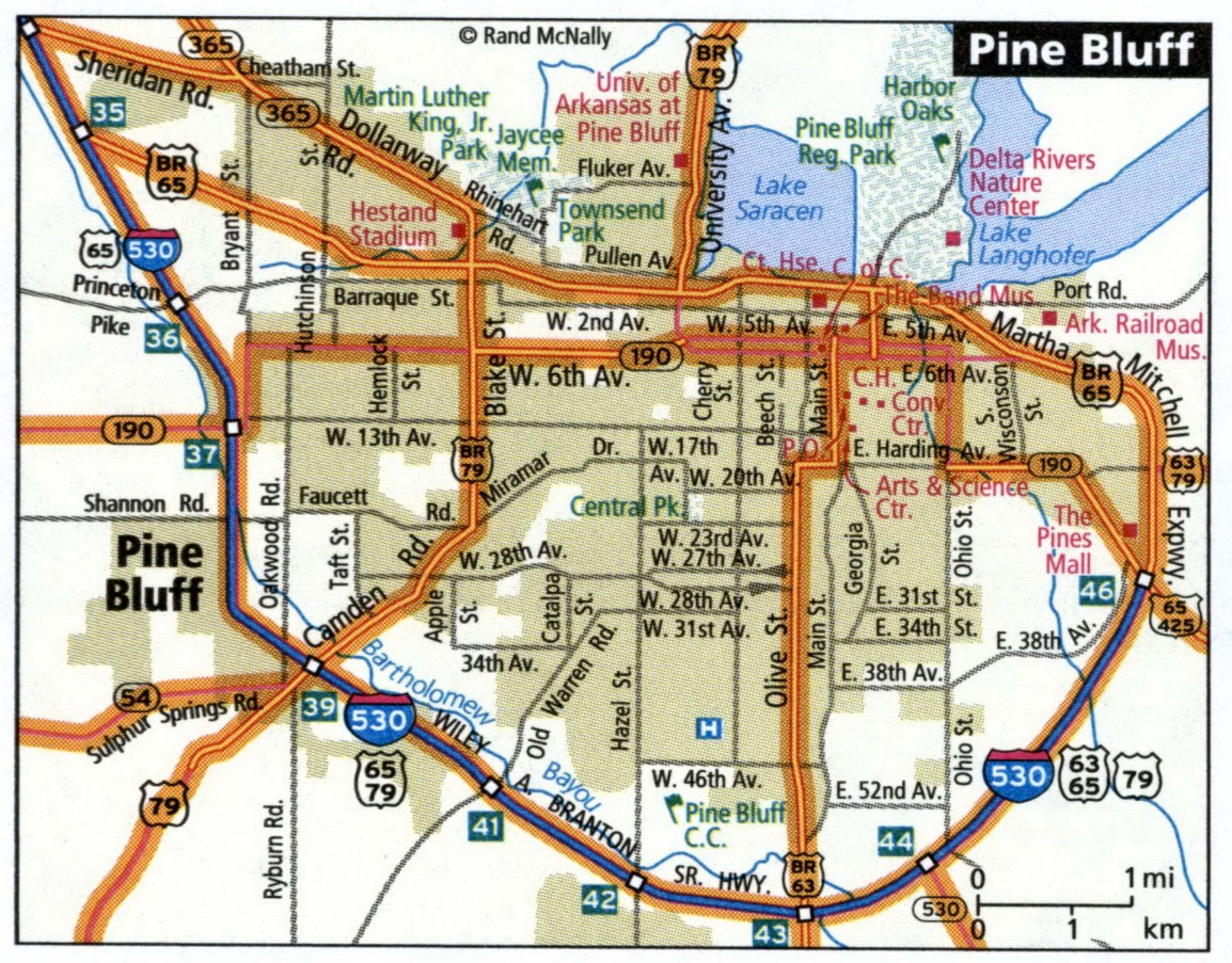Pine Bluff map for truckers