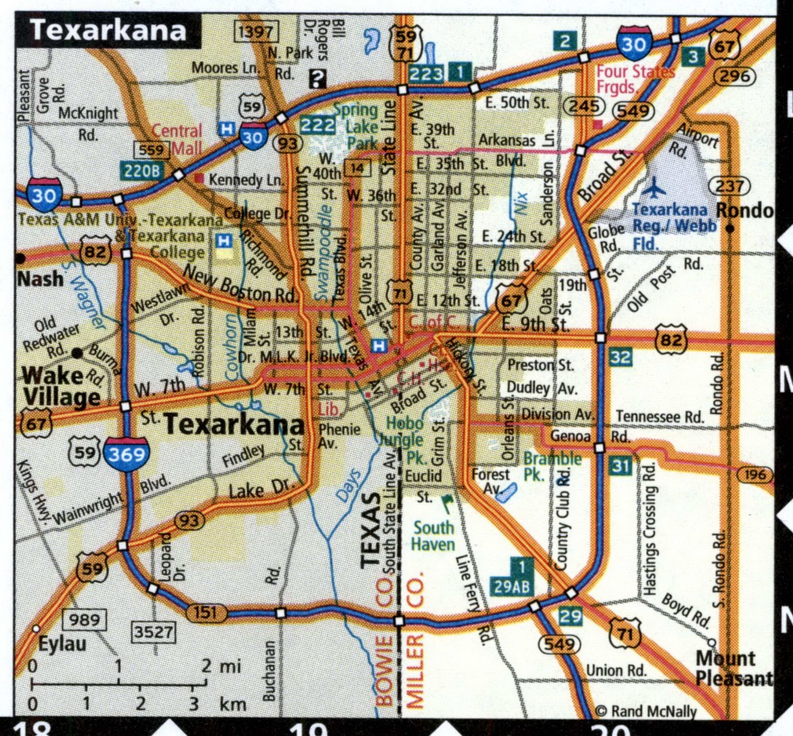 Texarkana map for truckers