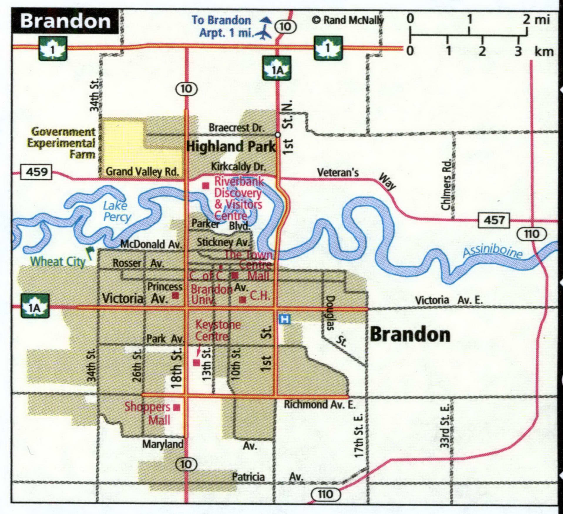 Brandon city map