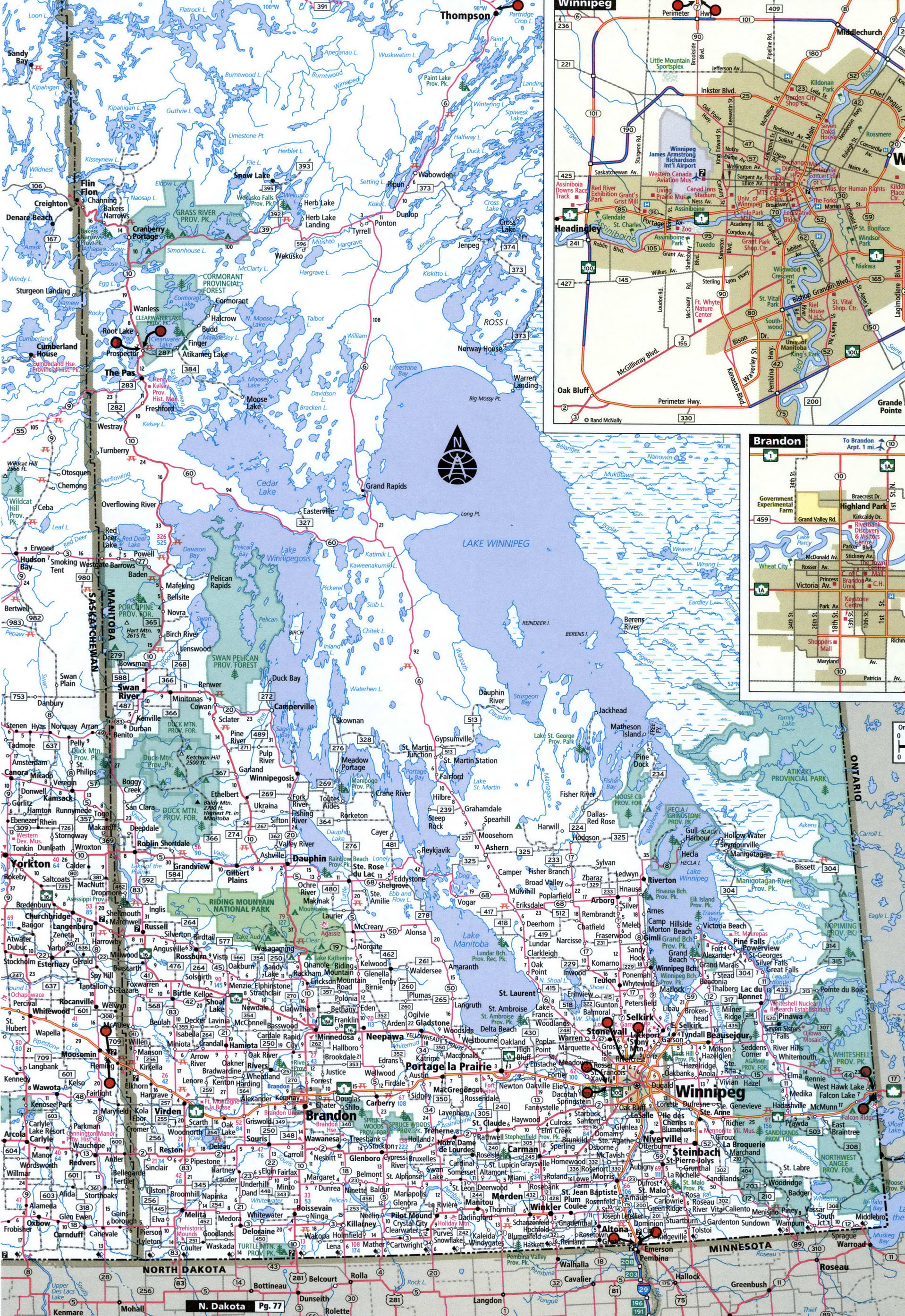 Manitoba map for truckers