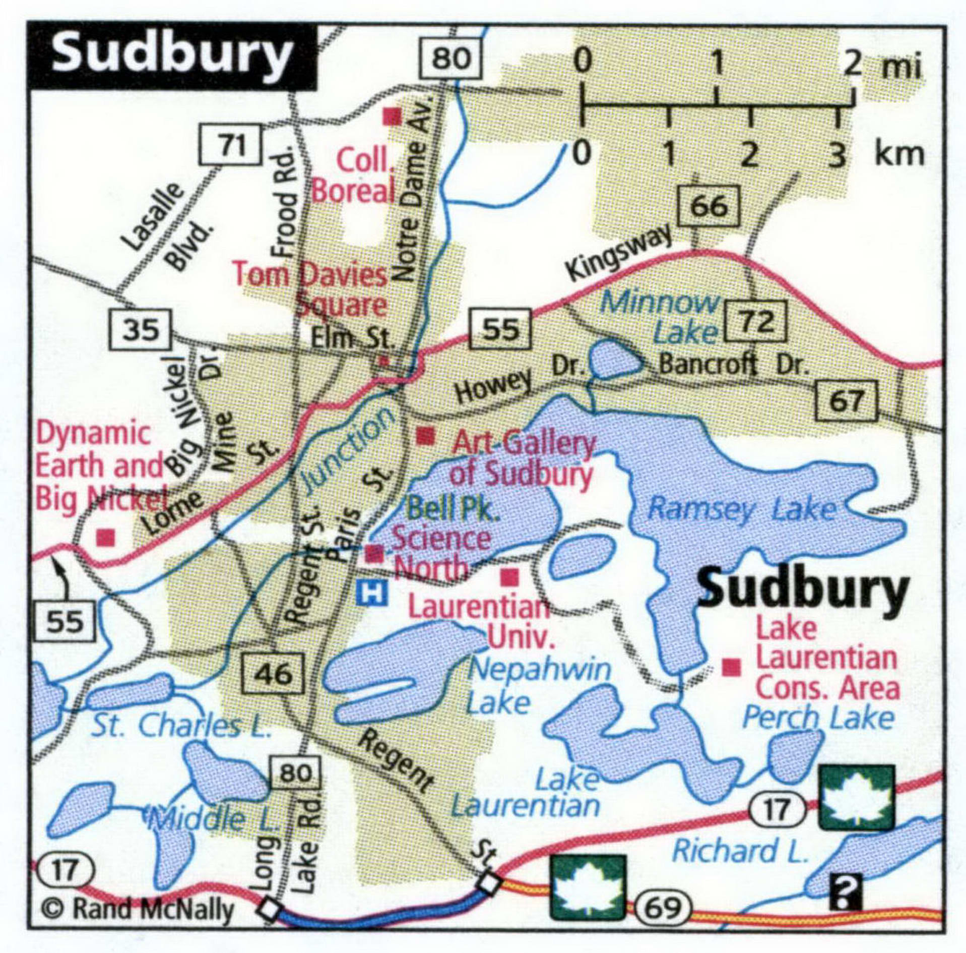 Sudbury city map for truckers