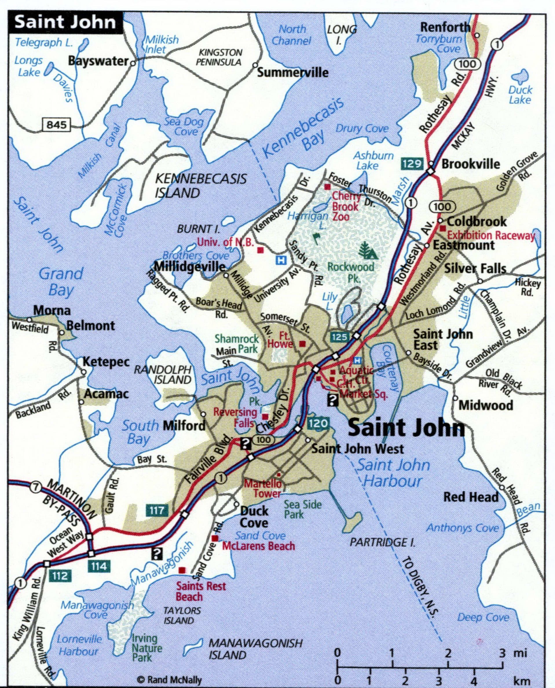 Saint John city map for truckers