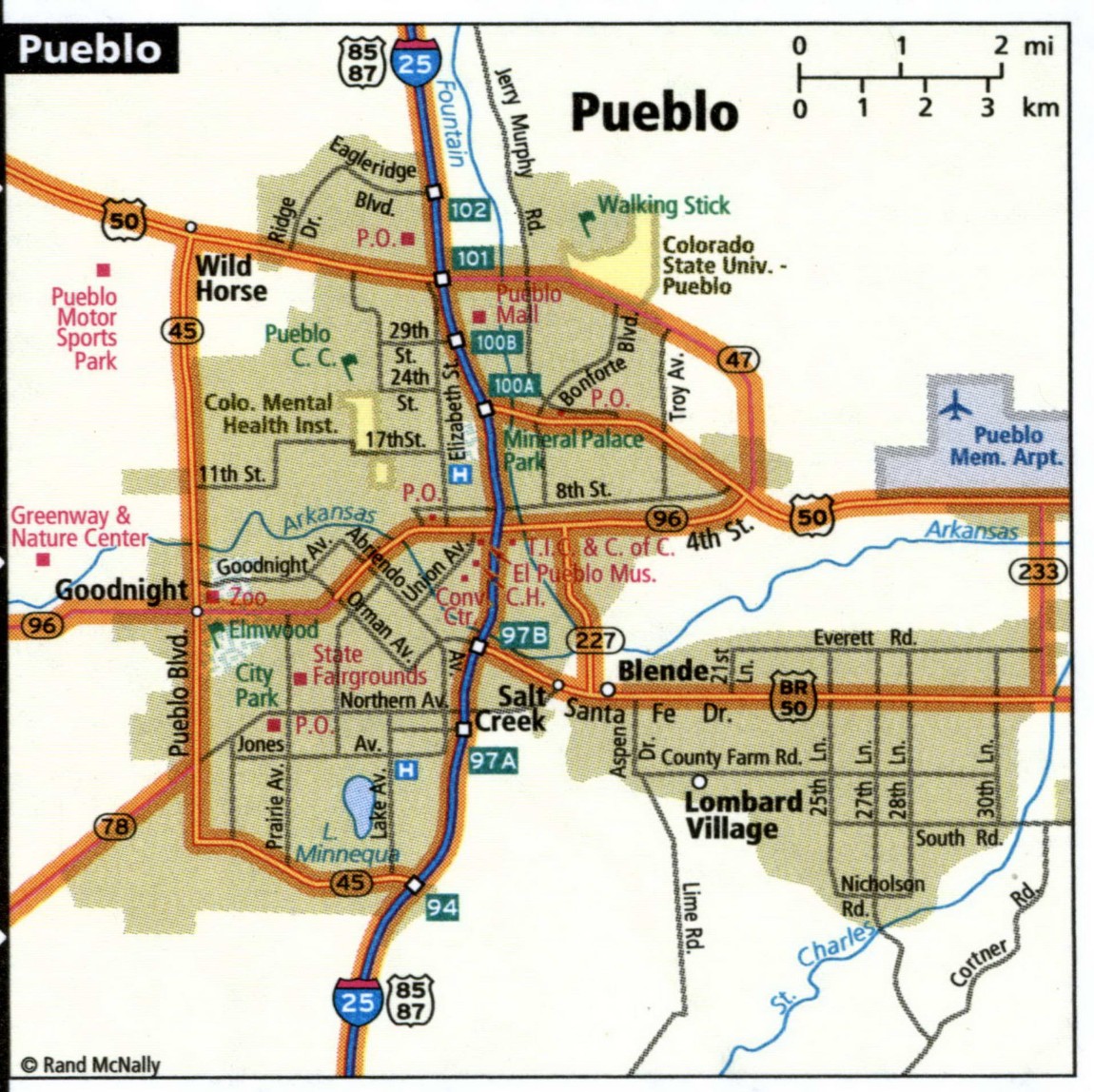 Pueblo map for truckers