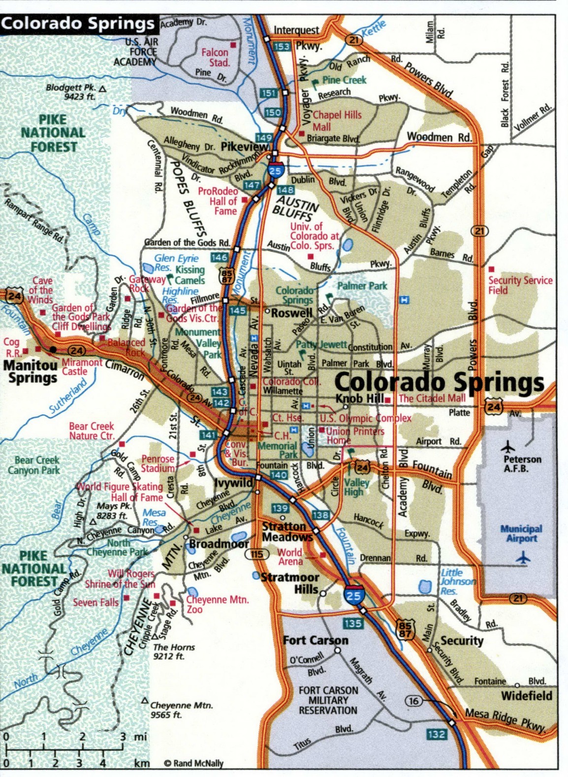 Colorado Springs map for truckers