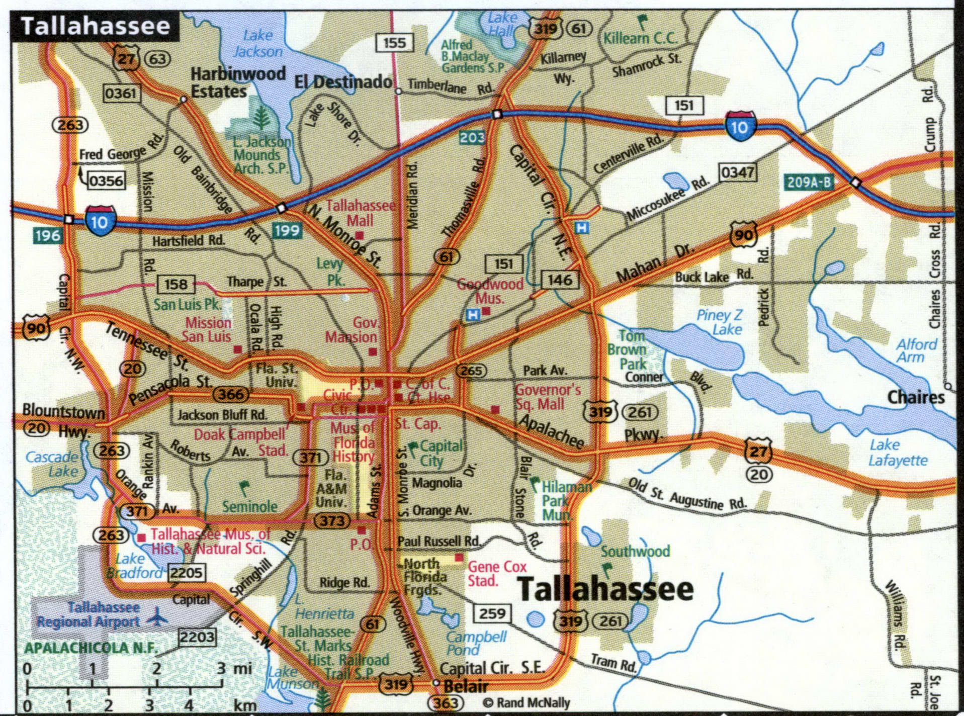 Tallahassee map for truckers
