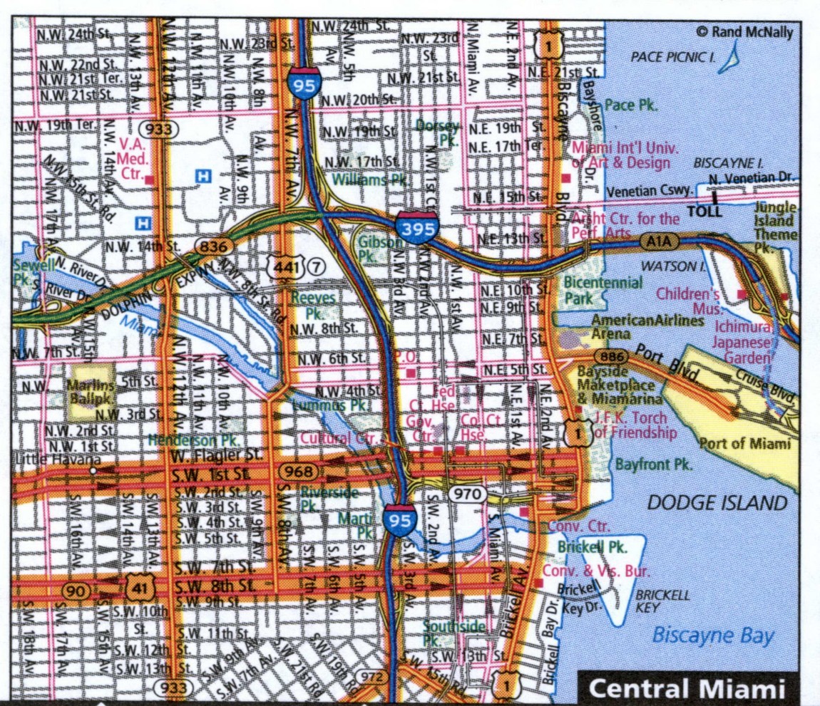 Central Miami map for truckers