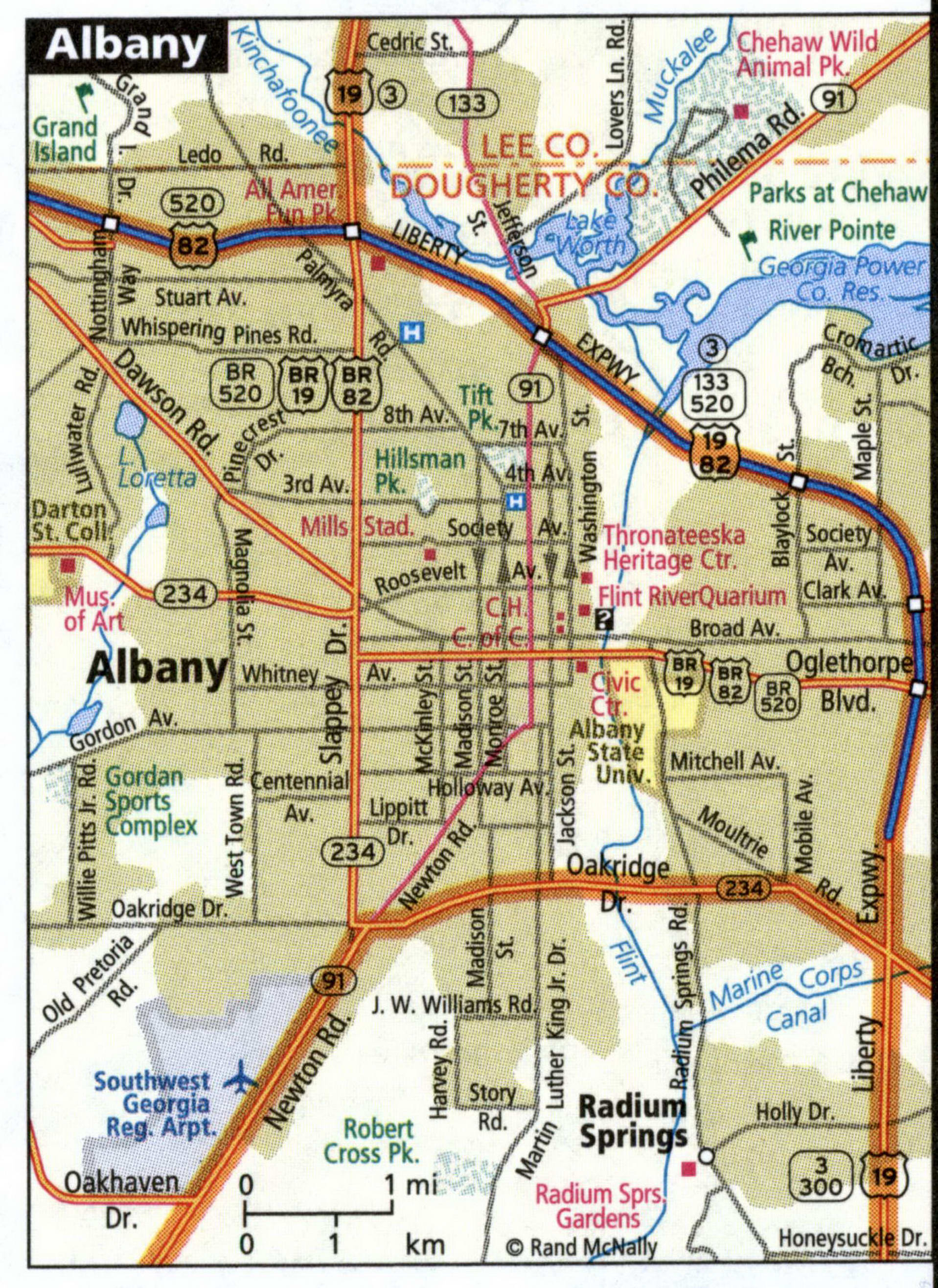 Albany city map for truckers