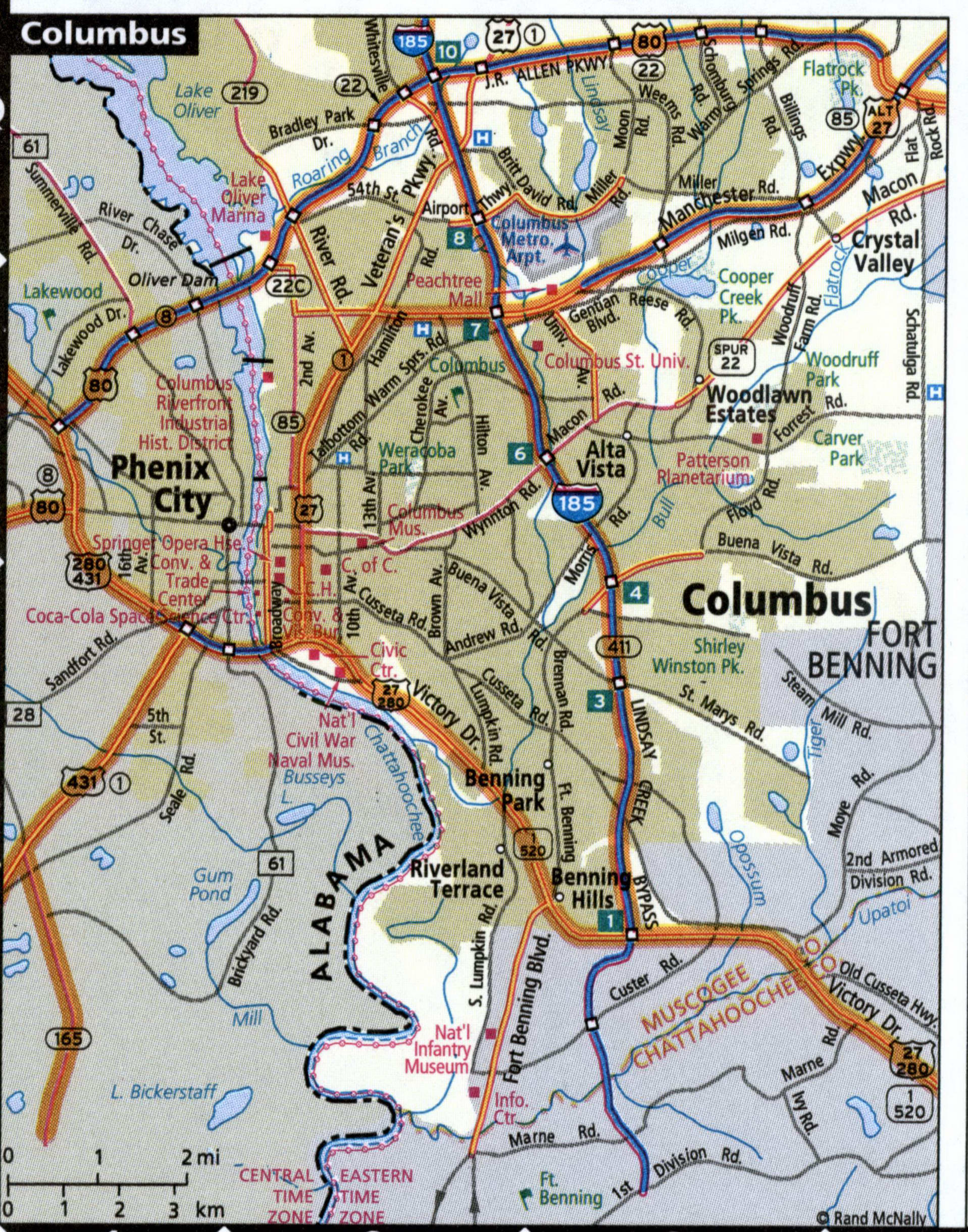 Columbus city map for truckers