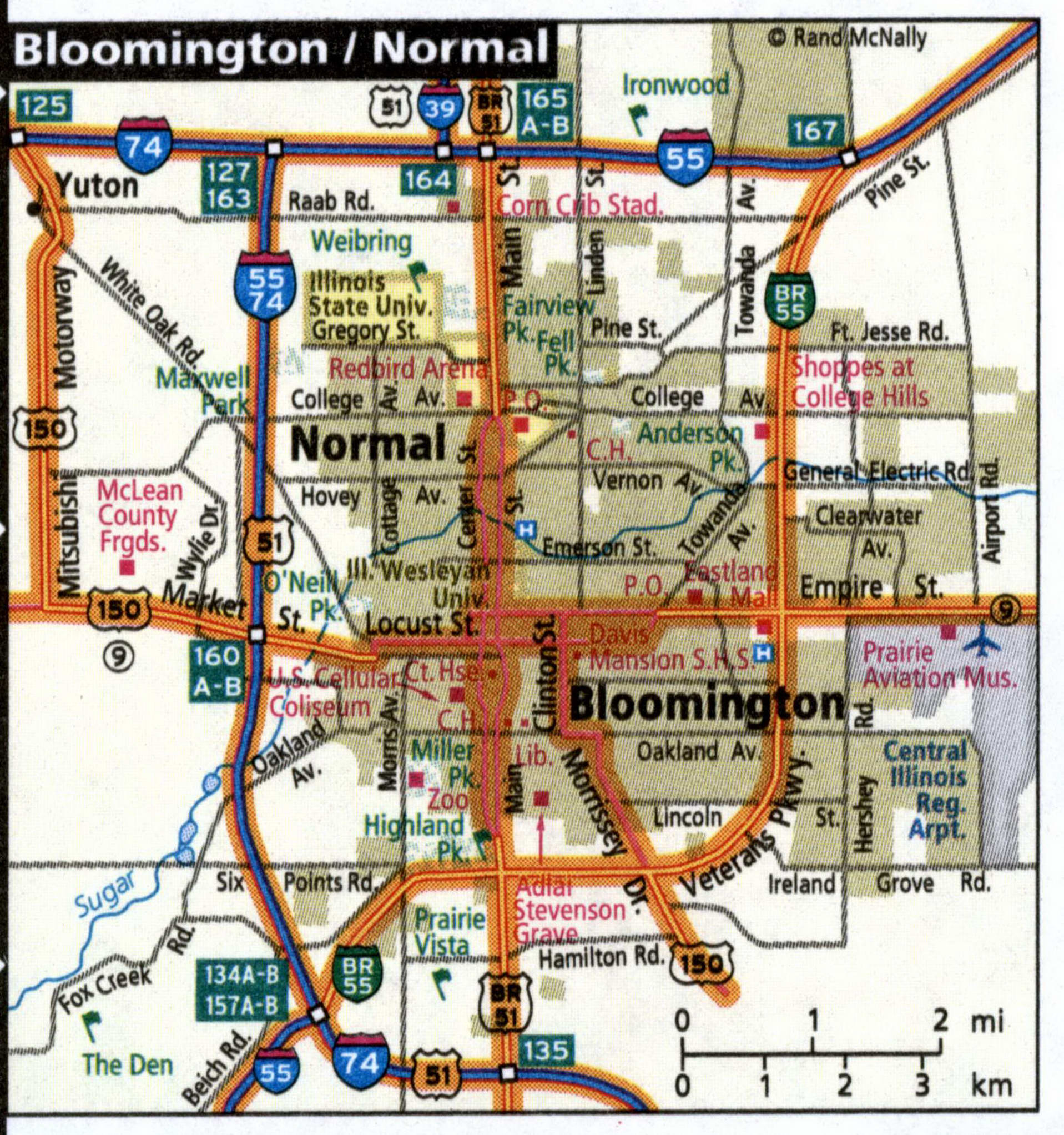 Bloomington map for truckers