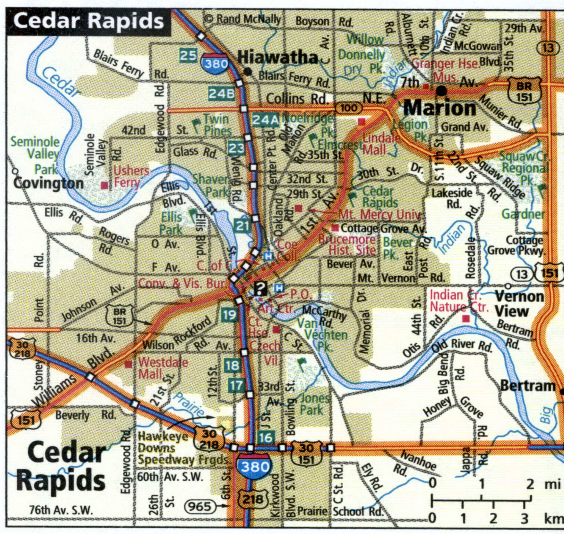 Cedar Rapids map for truckers