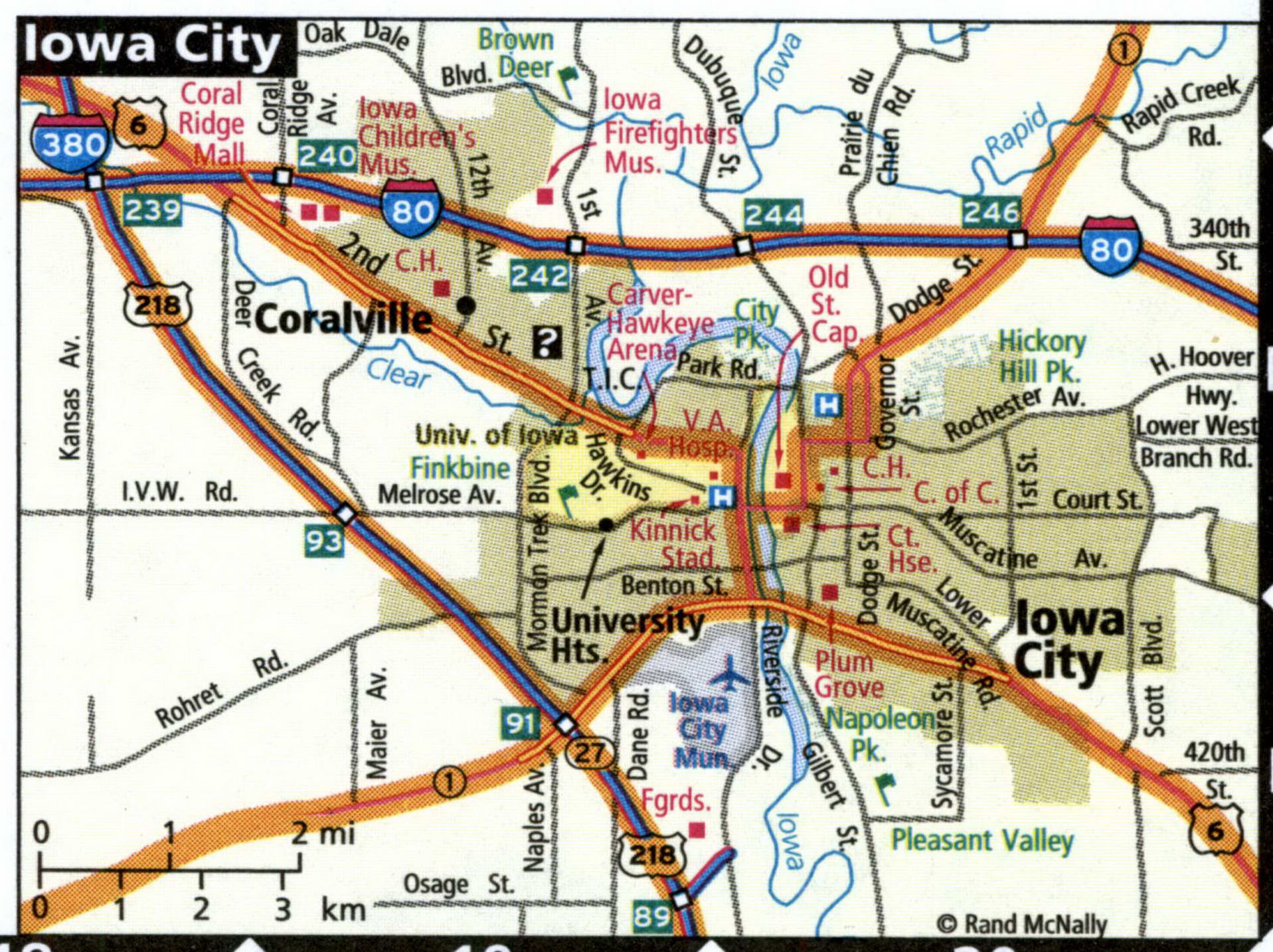 Iowa city map for truckers