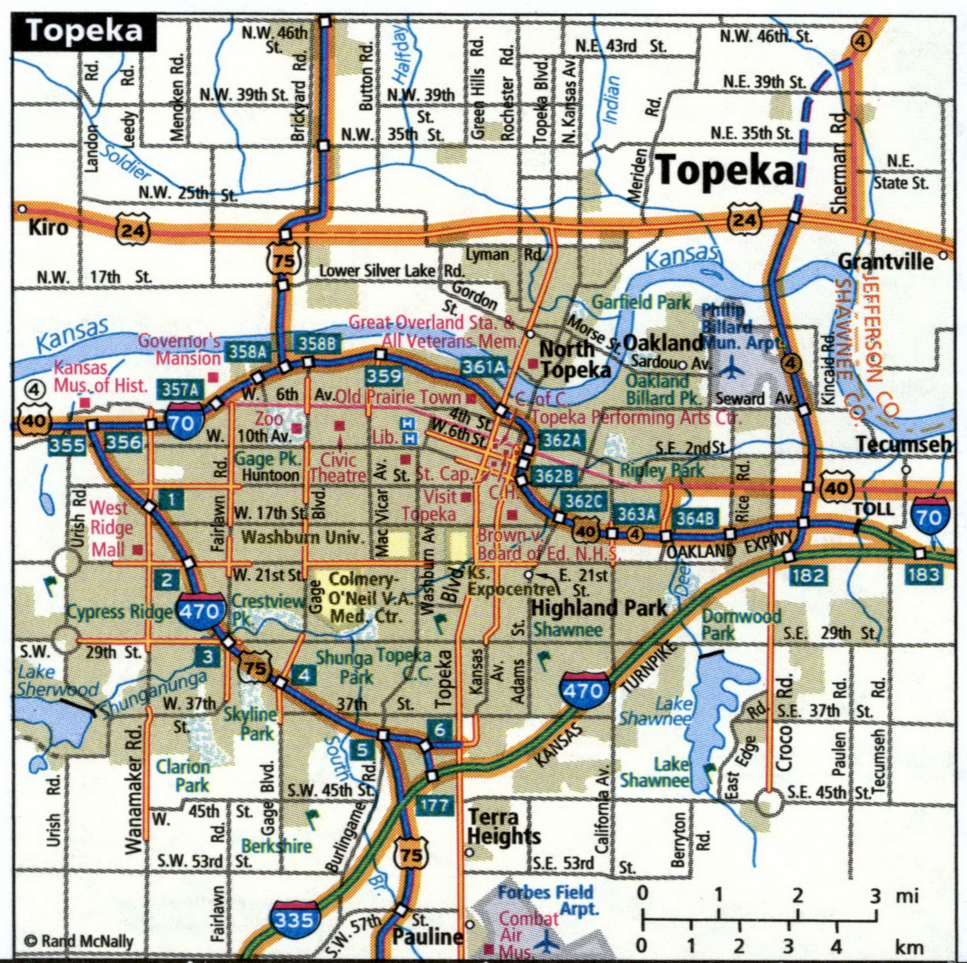 Topeka map for truckers