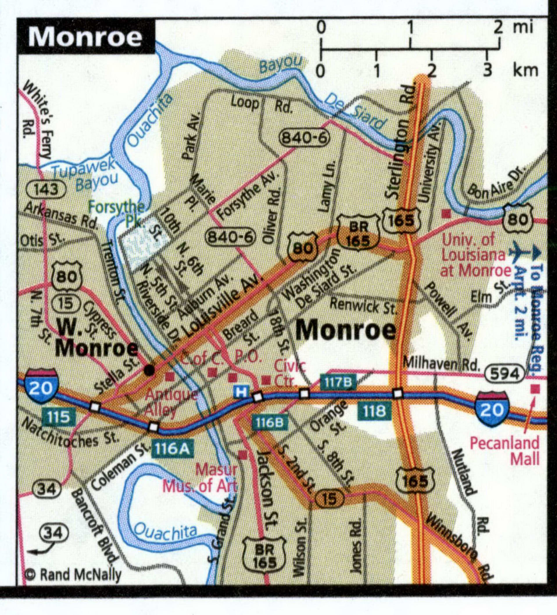 Monroe map for truckers