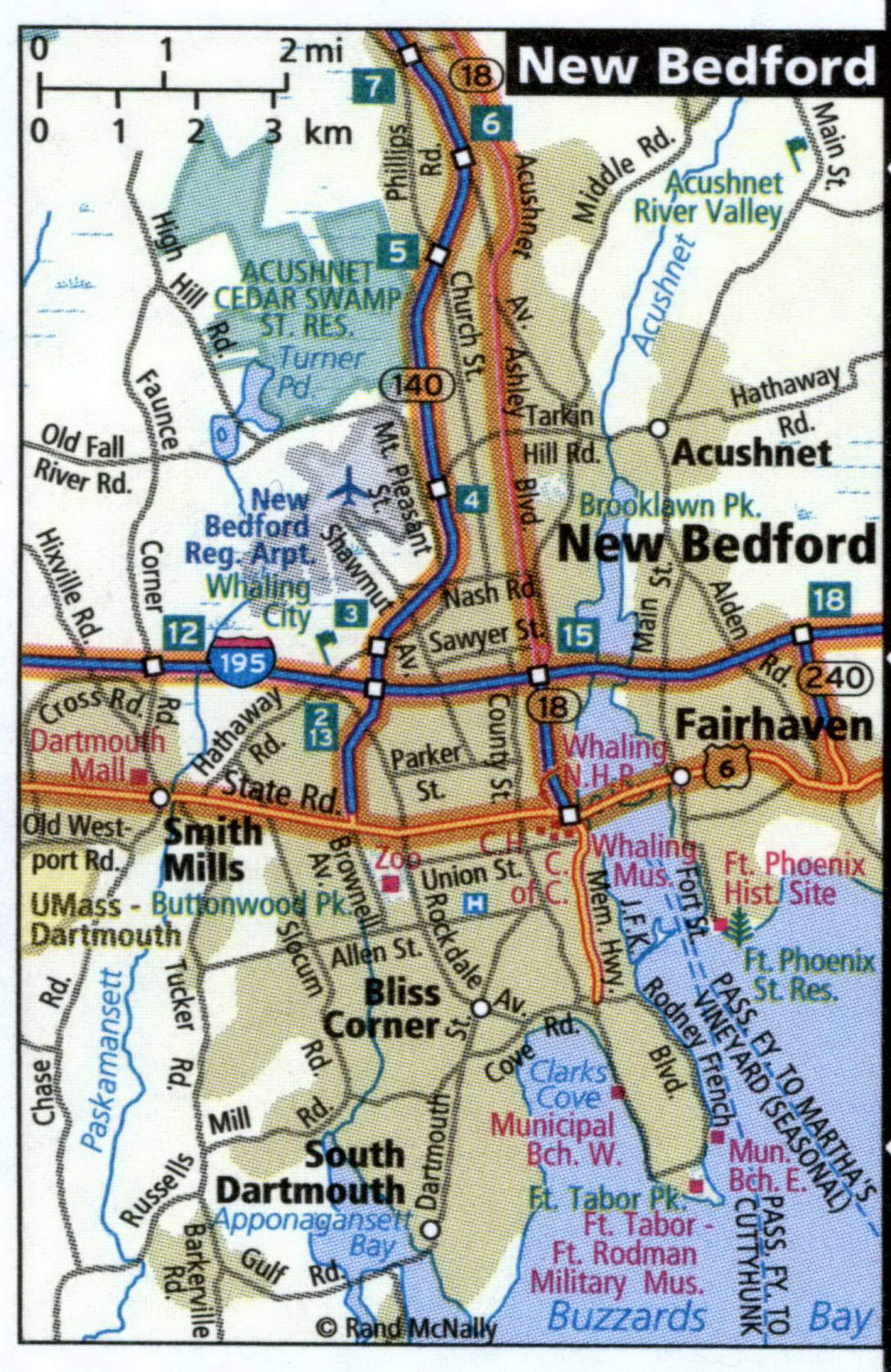 New Bedford map for truckers