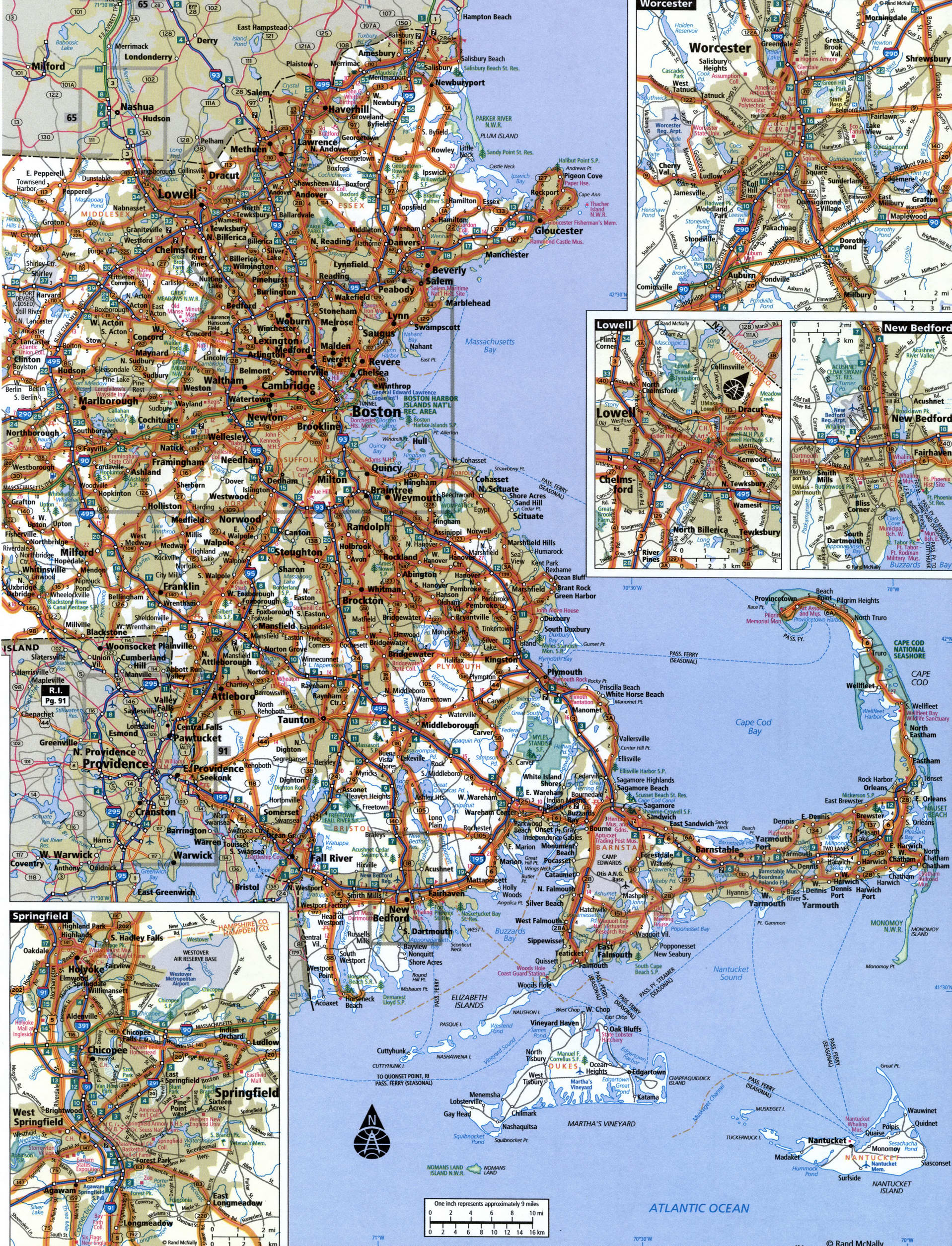 Eastern Massachusetts map for truckers